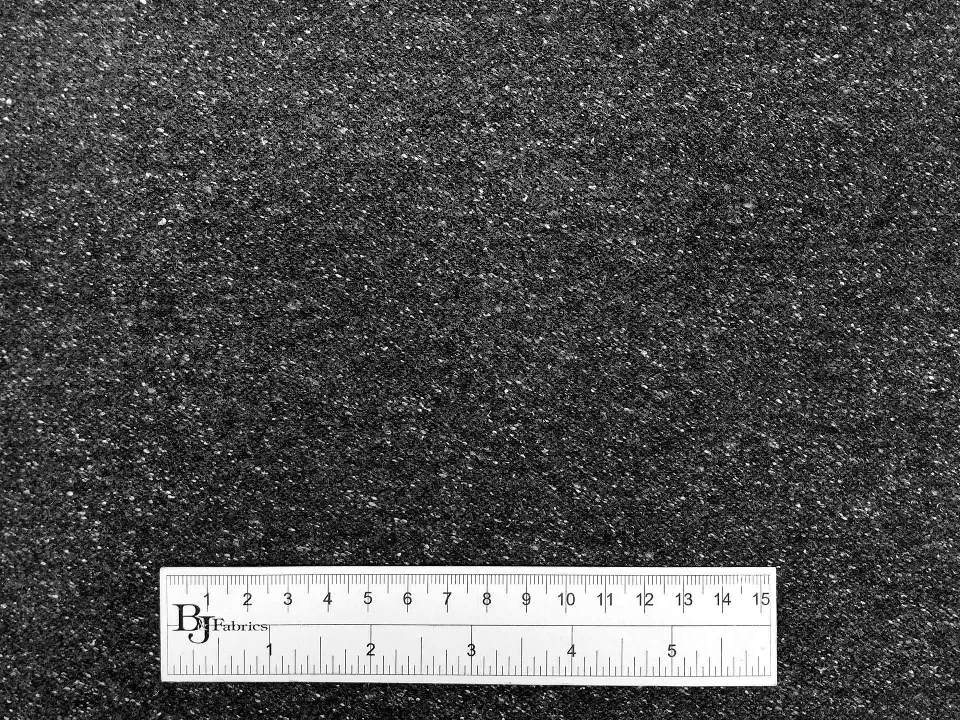 Italian Wool Blend Tweed in Dark Grey