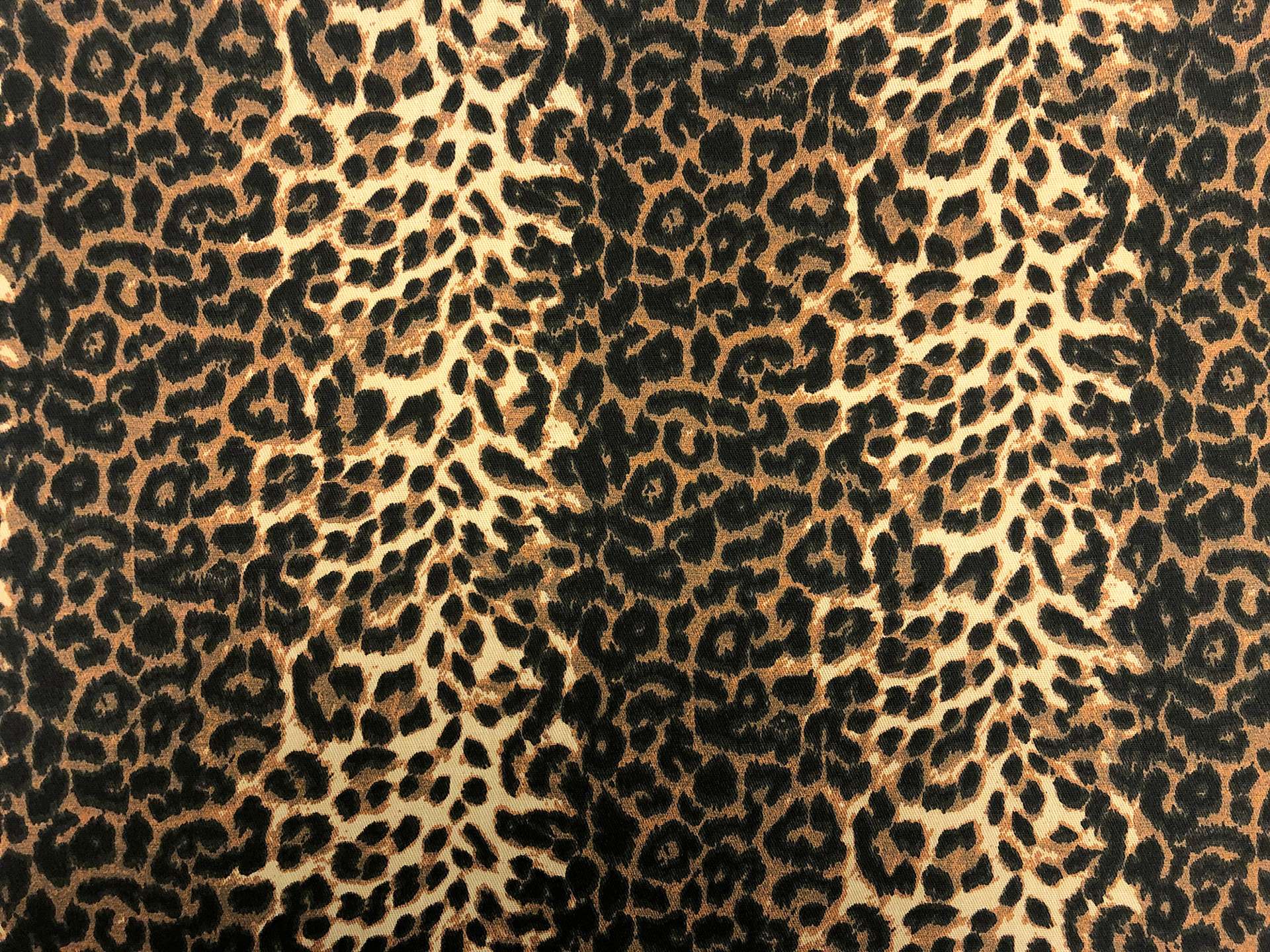 Poly Cotton Blend Twill Leopard Print