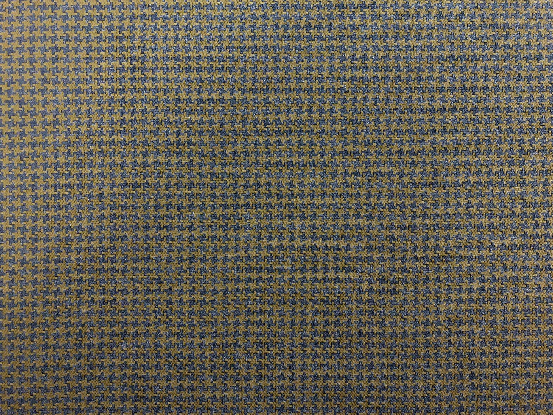 Imported Cotton Houndstooth in Olive and Graphite