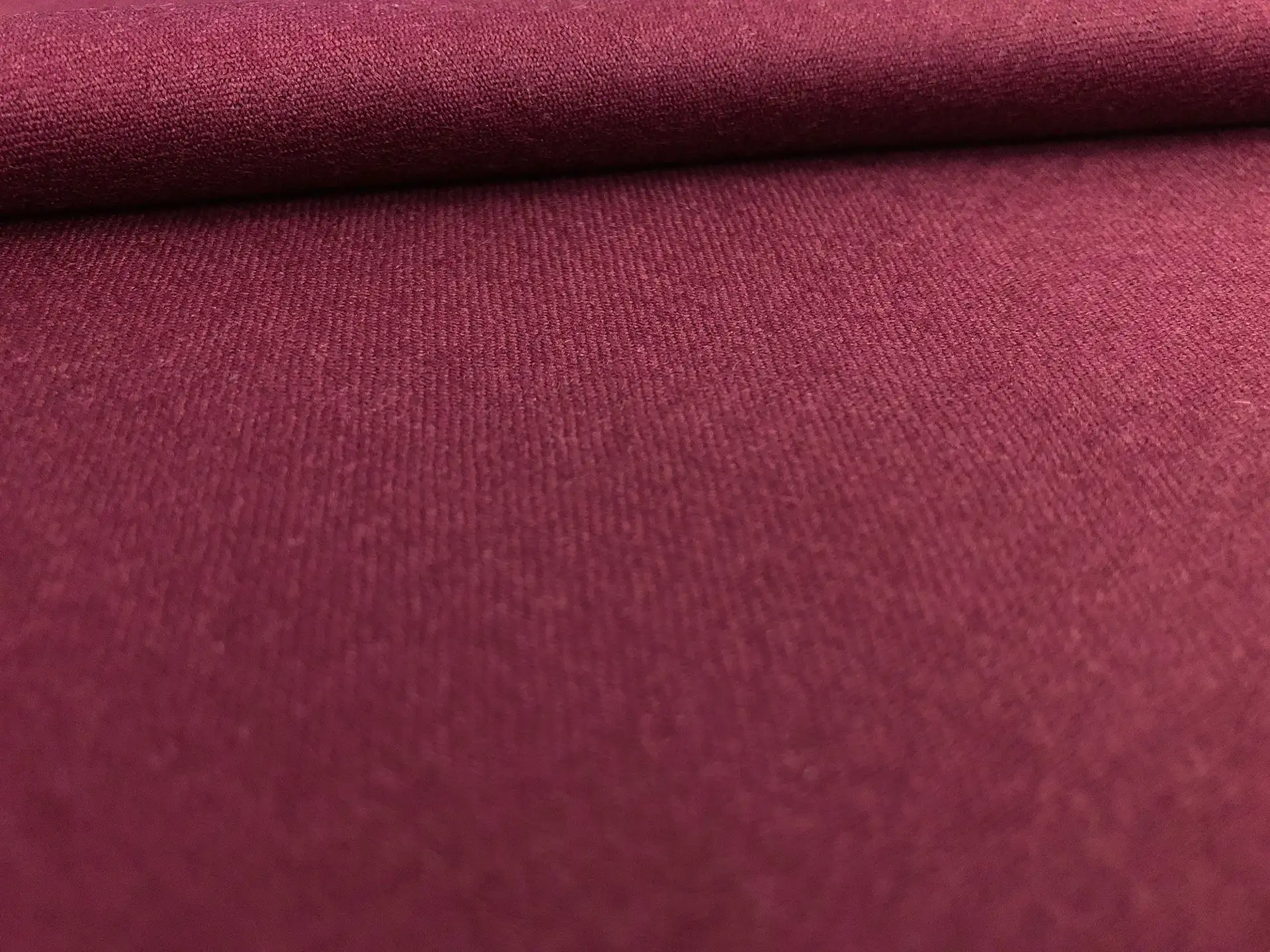 Italian Extra Fine Wool Flannel with Natural Stretch in Cranberry