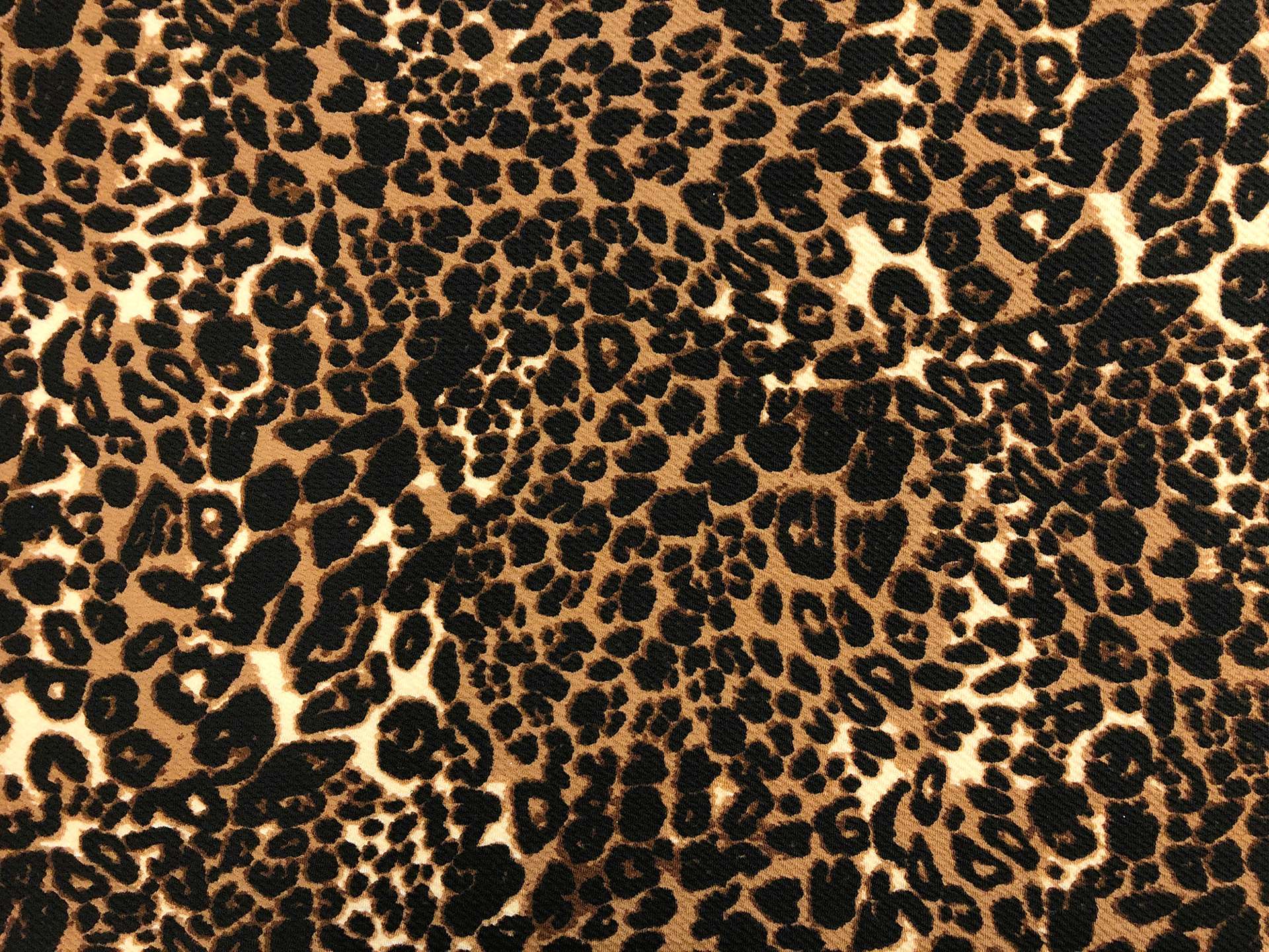 Poly Spandex Leopard Print Pique Knit 