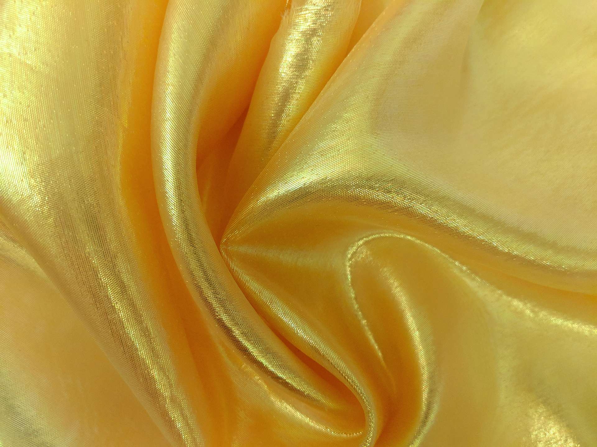 Sheer Opalescent Organza in Golden Yellow