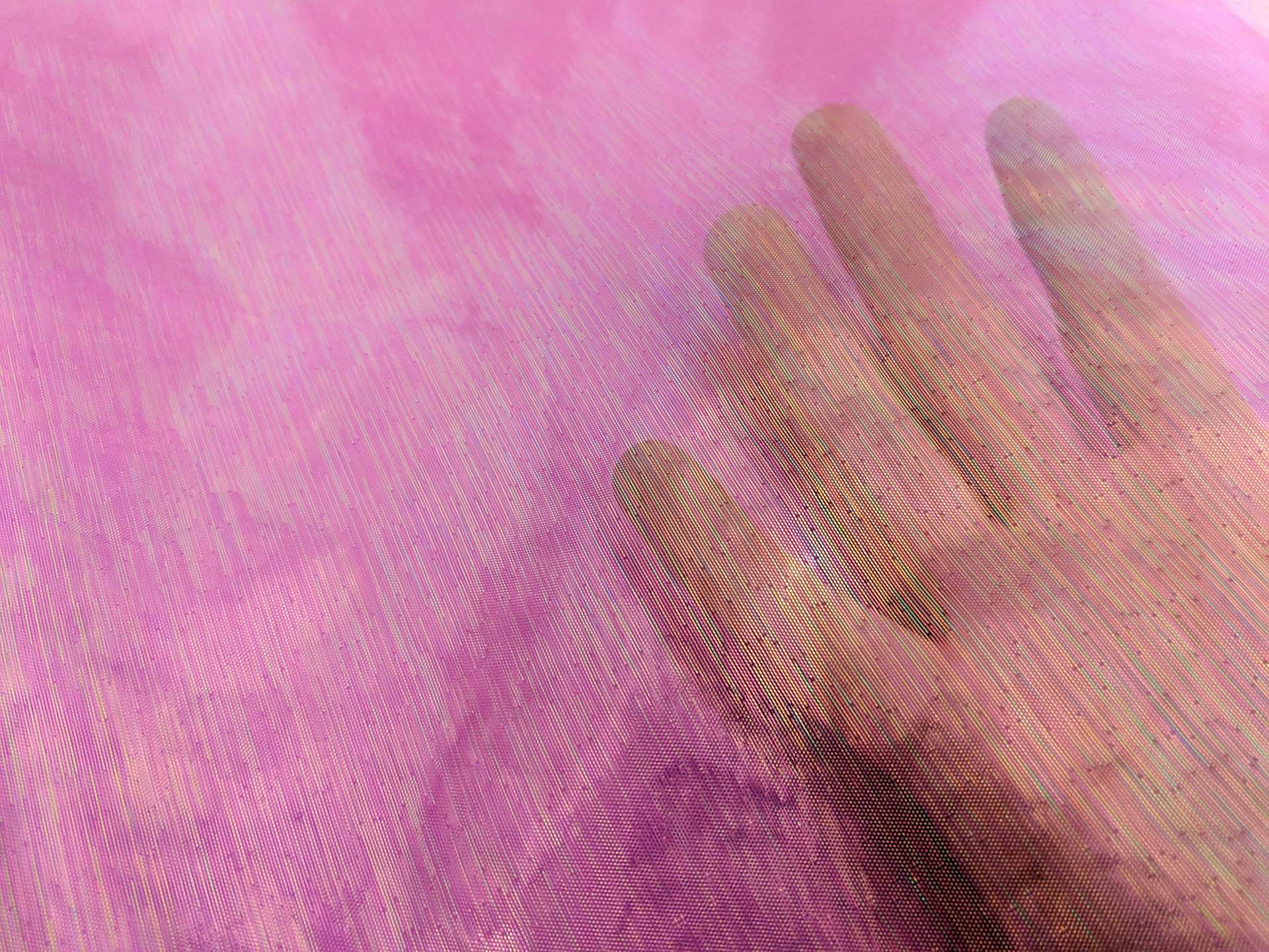 Sheer Opalescent Organza in Fuchsia