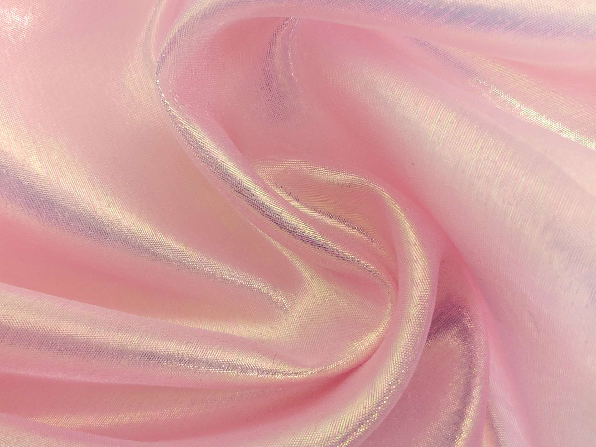 Sheer Opalescent Organza in Pink