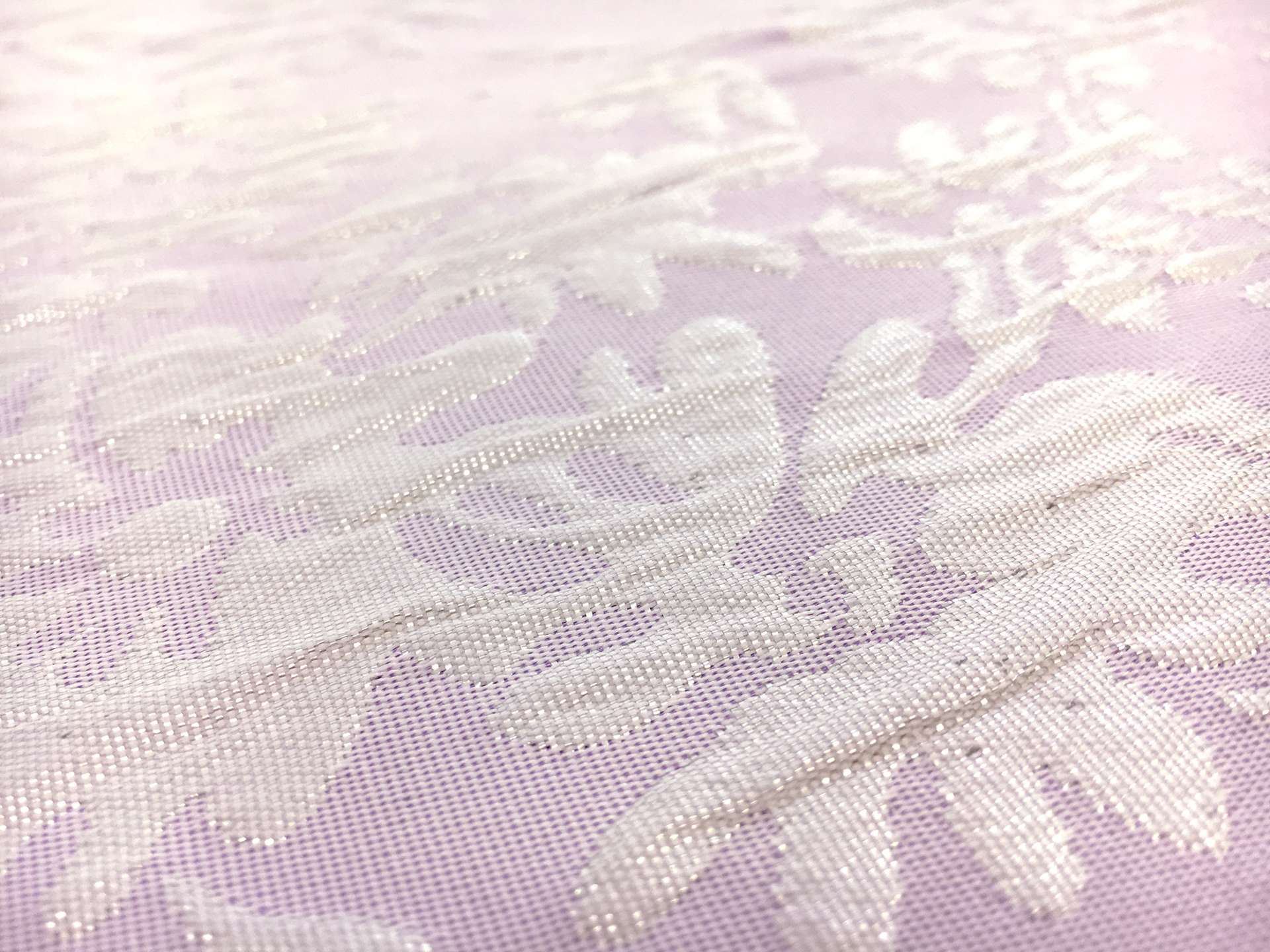 Metallic Brocade with Light Floral Motifs
