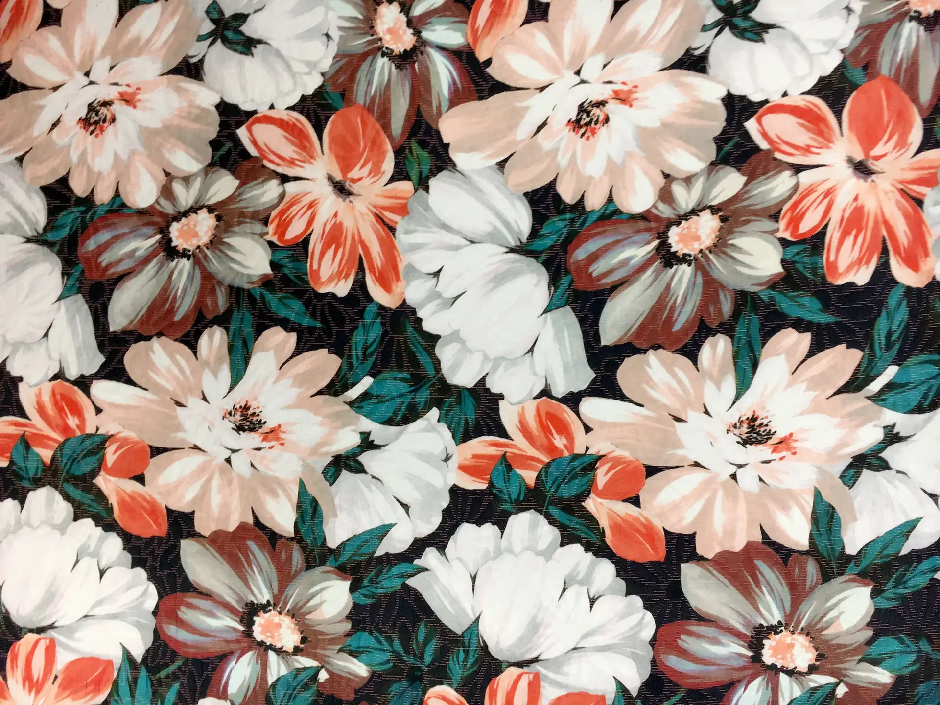 Cotton and Silk Blend Floral Matelassé