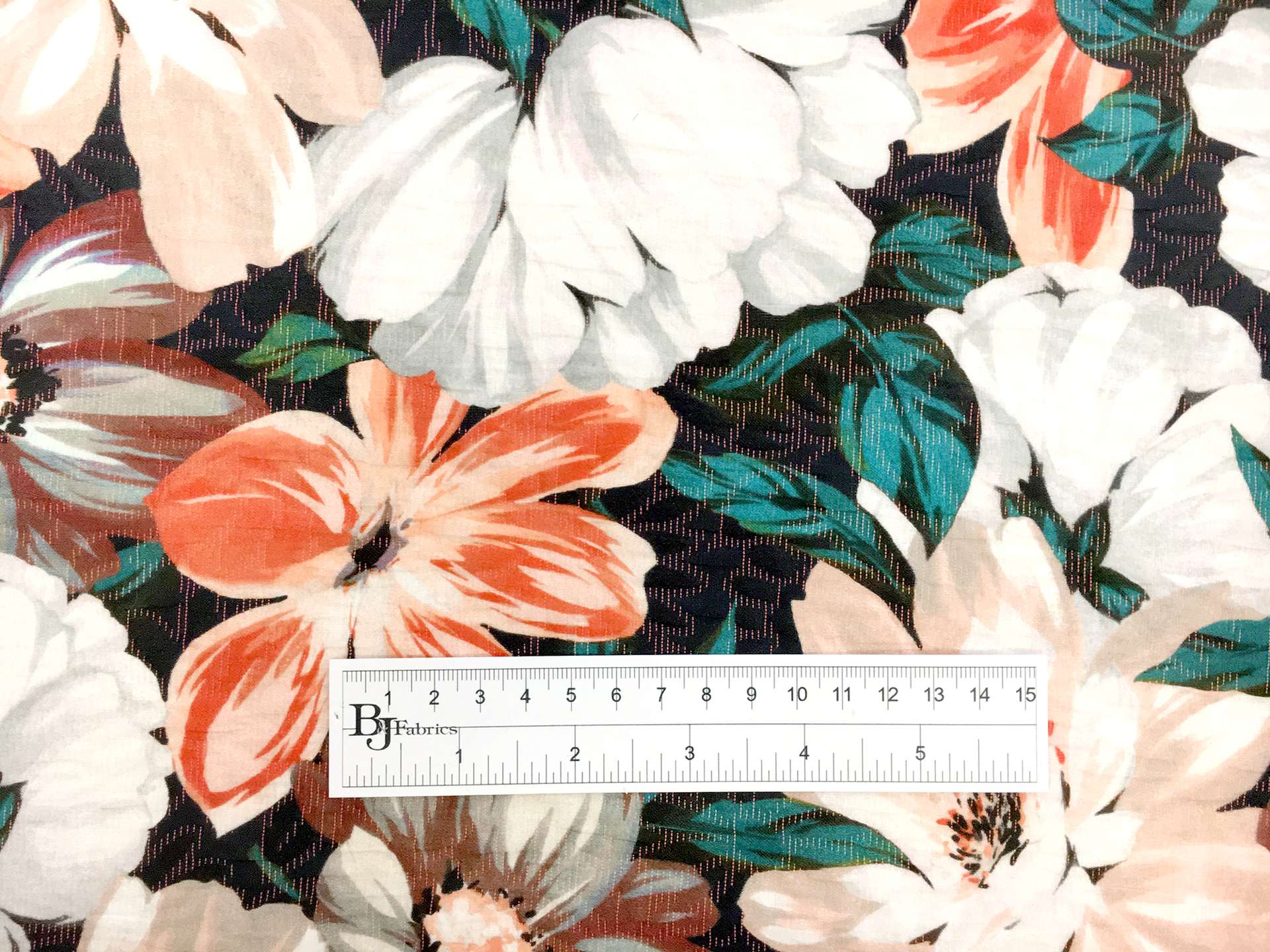 Cotton and Silk Blend Floral Matelassé