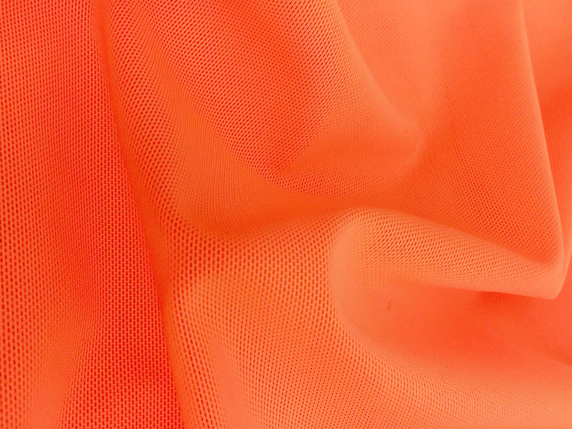 Two Way Stretch Tulle in Neon Orange
