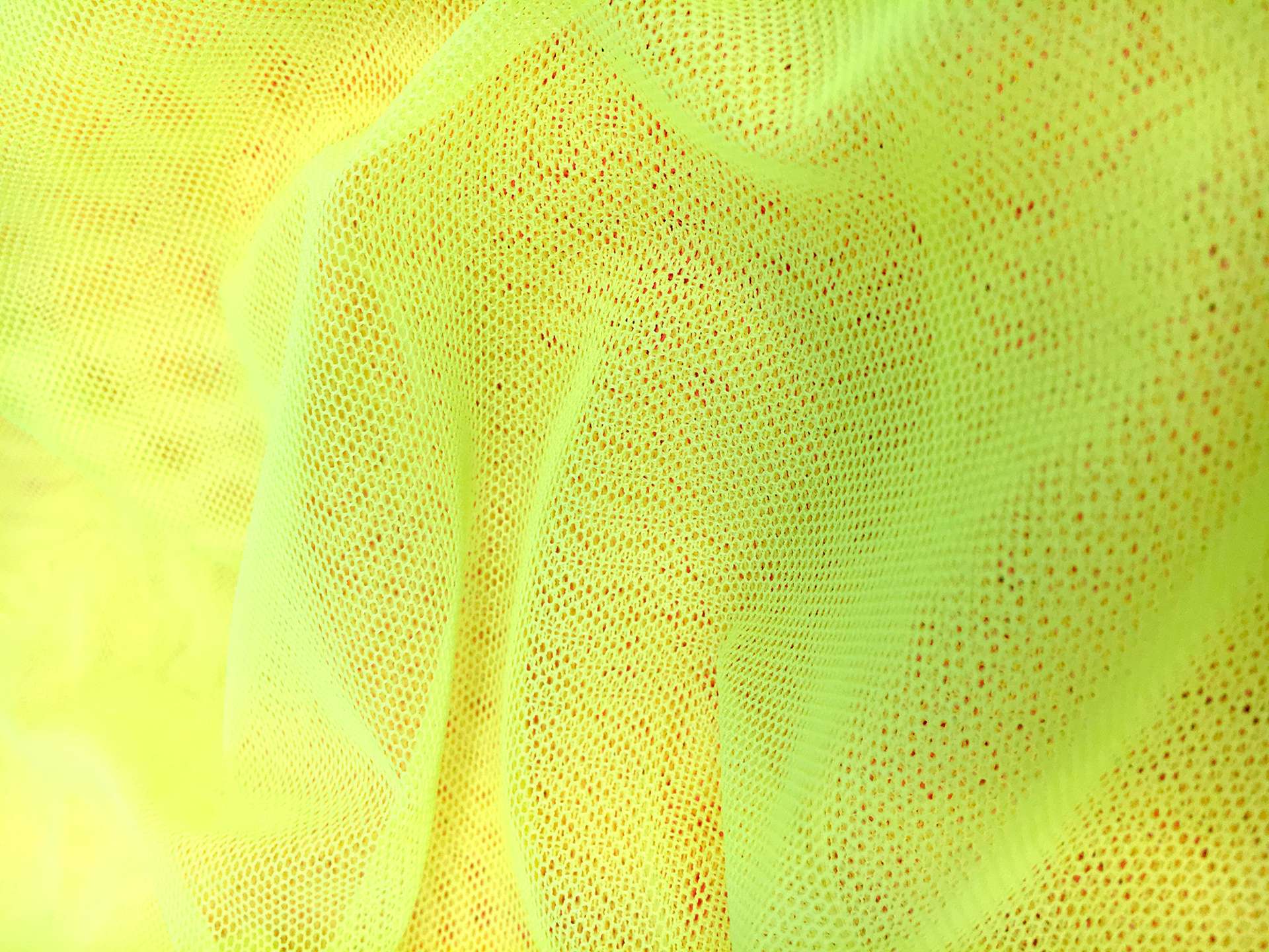 Stretch Tulle in Neon Yellow