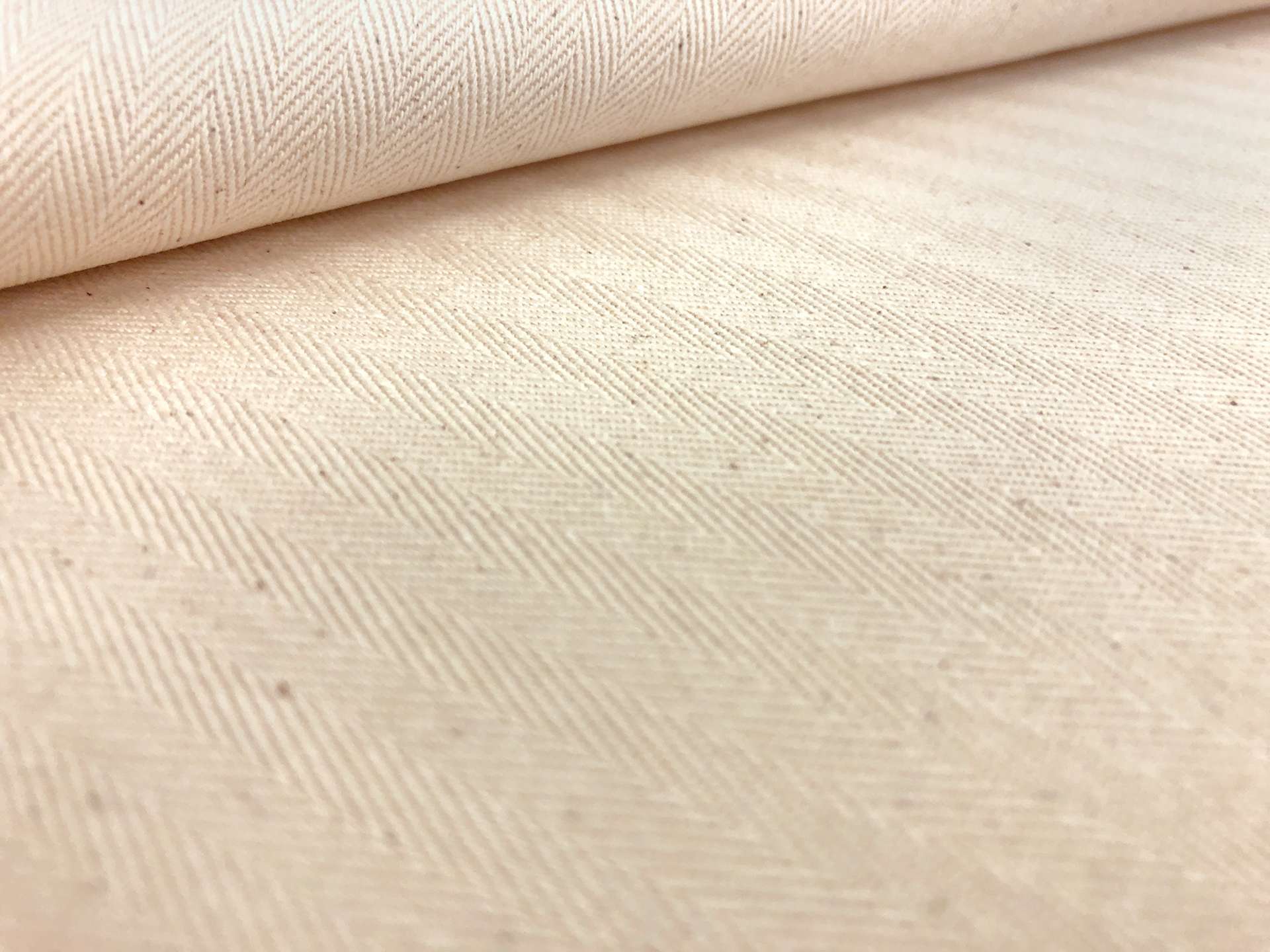 9 oz Cotton Herringbone in Natural