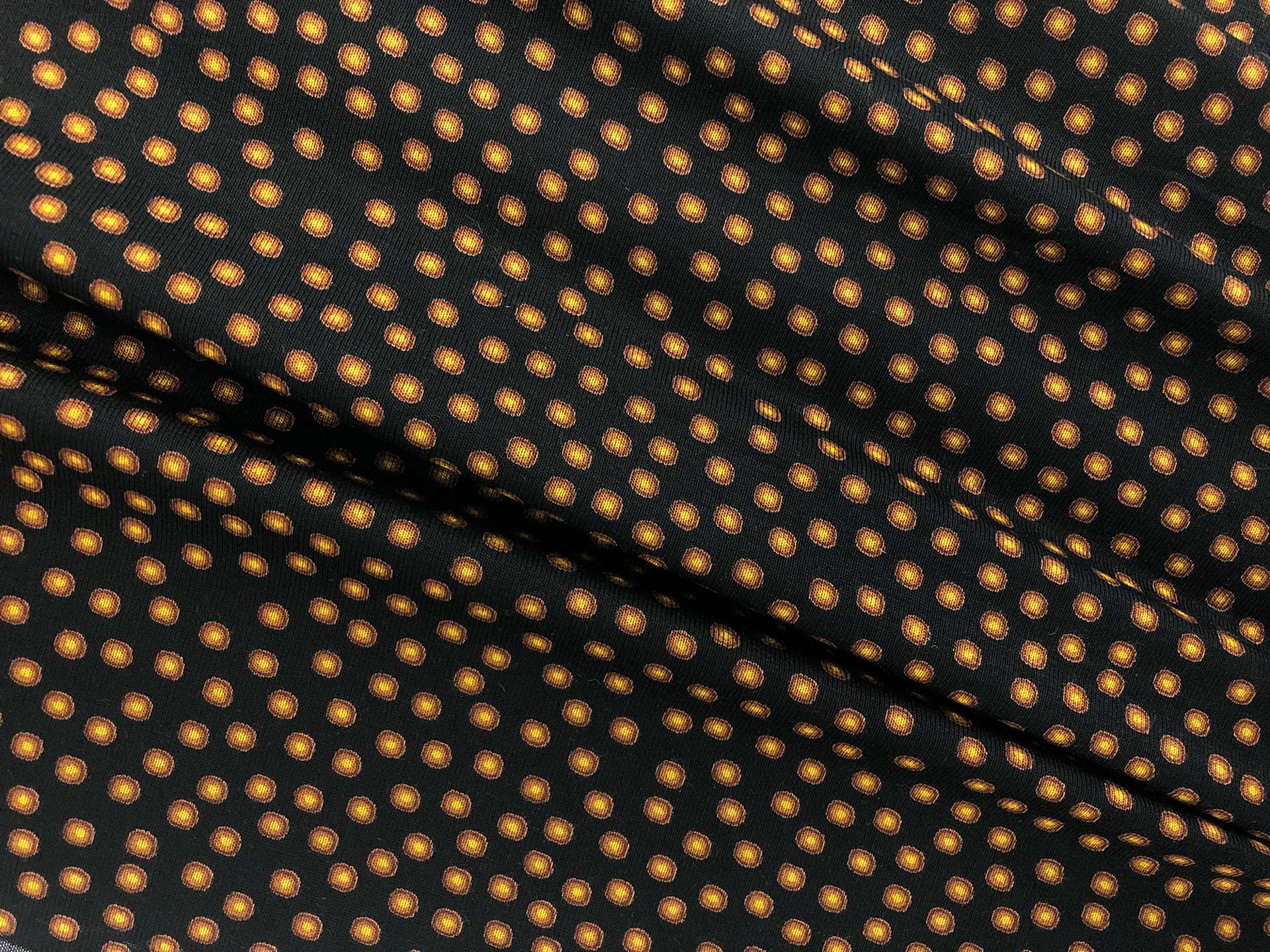 Rayon Jersey with Petite Dots Print in Black