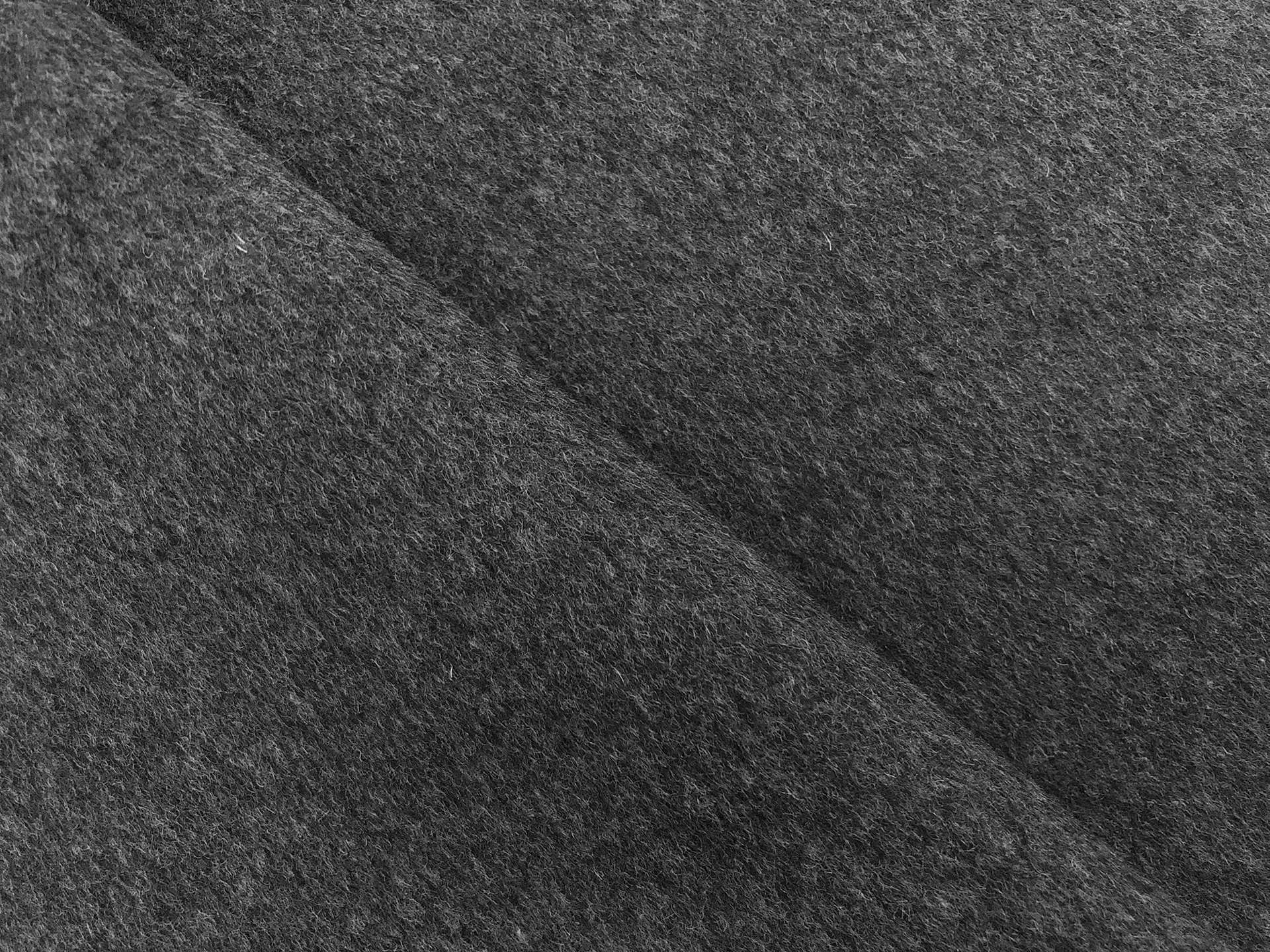 Wool Blend Doubleface Coating in Charcoal Grey