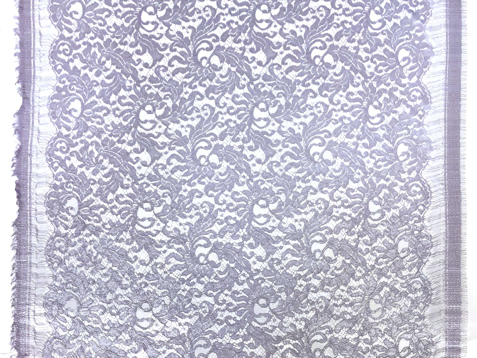 Metallic Filigrees Chantilly Lace in Lavender