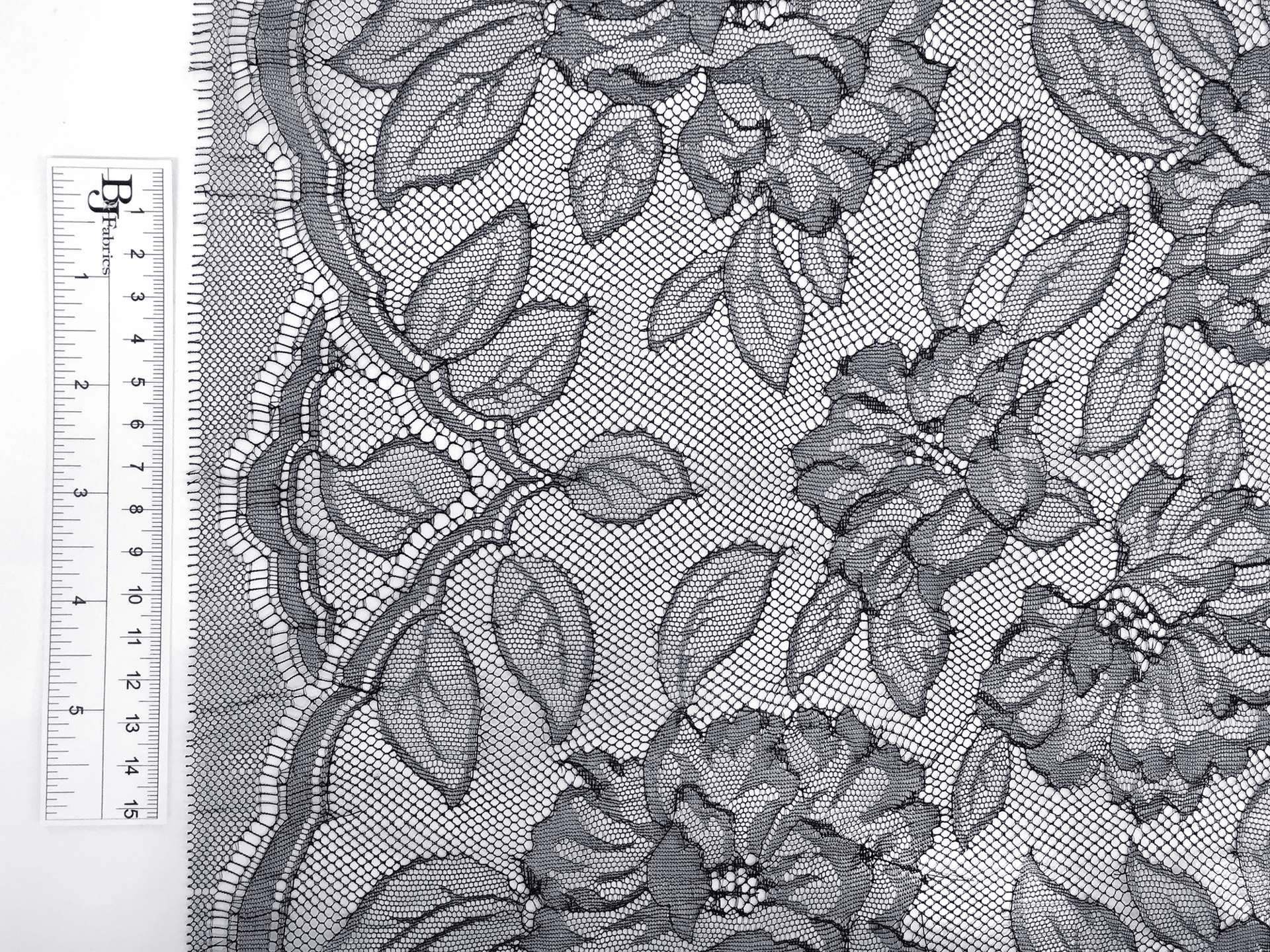 Lurex Floral Chantilly Lace in Midnight Navy