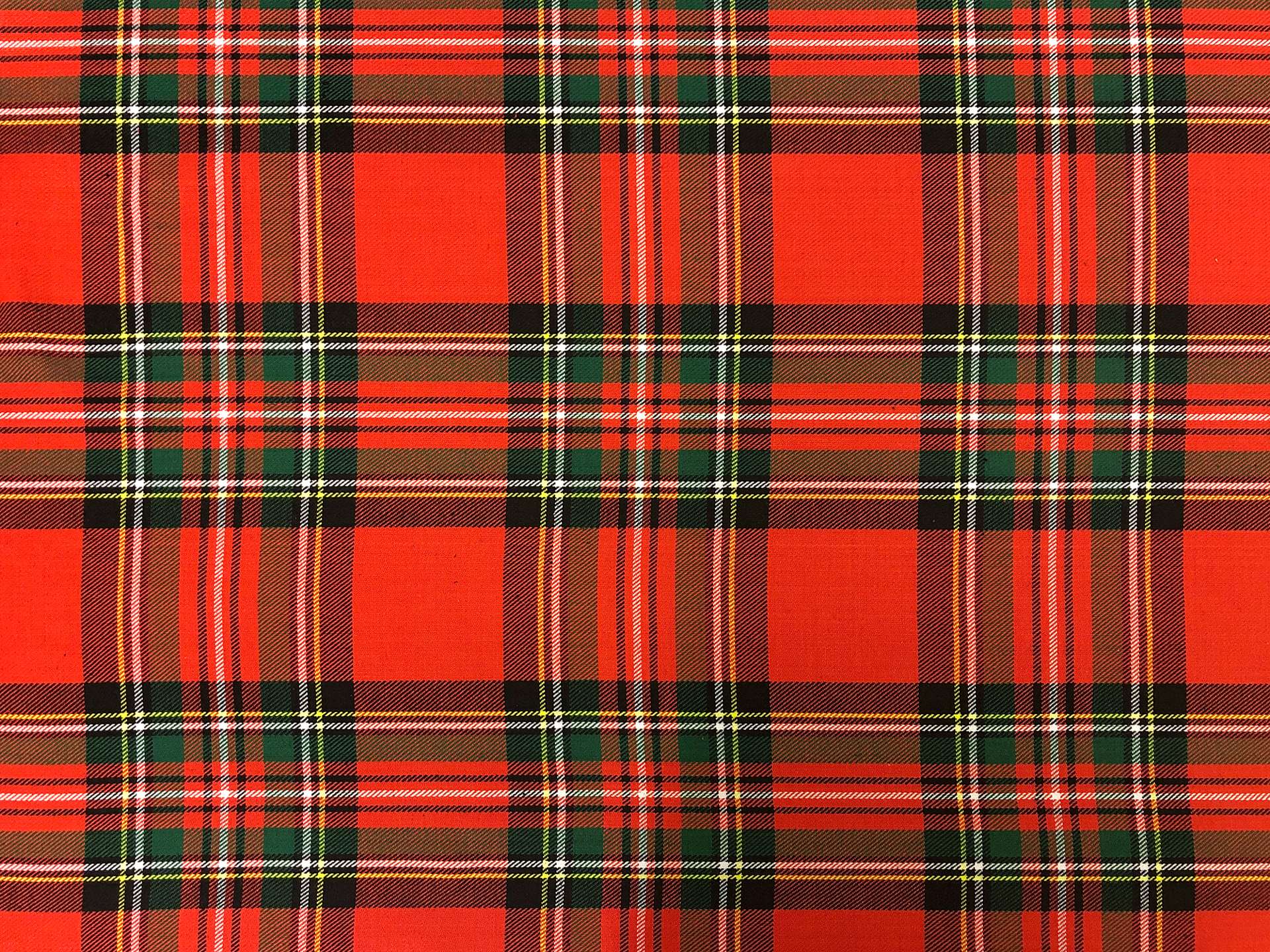 Heavy Woven Cotton Plaid in Red