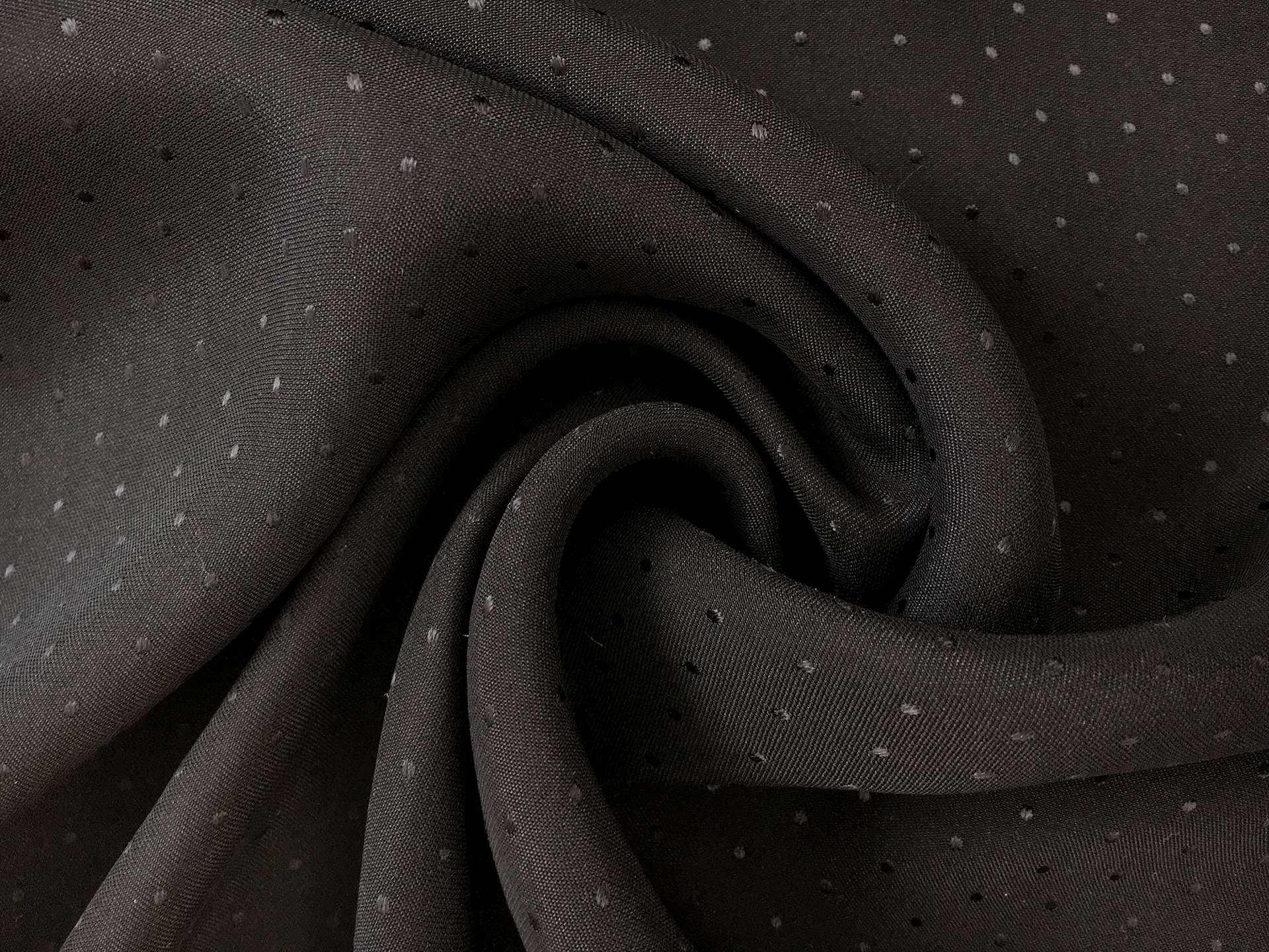 Silk and Viscose Blend Jacquard with Small Dots