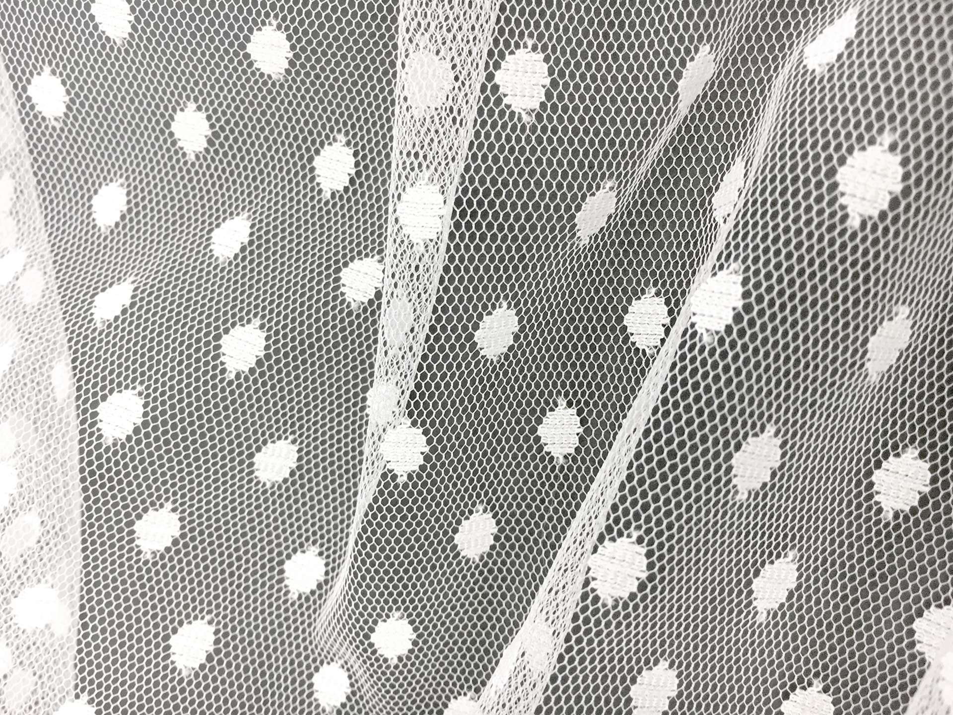 Aspirin Dot Tulle in White