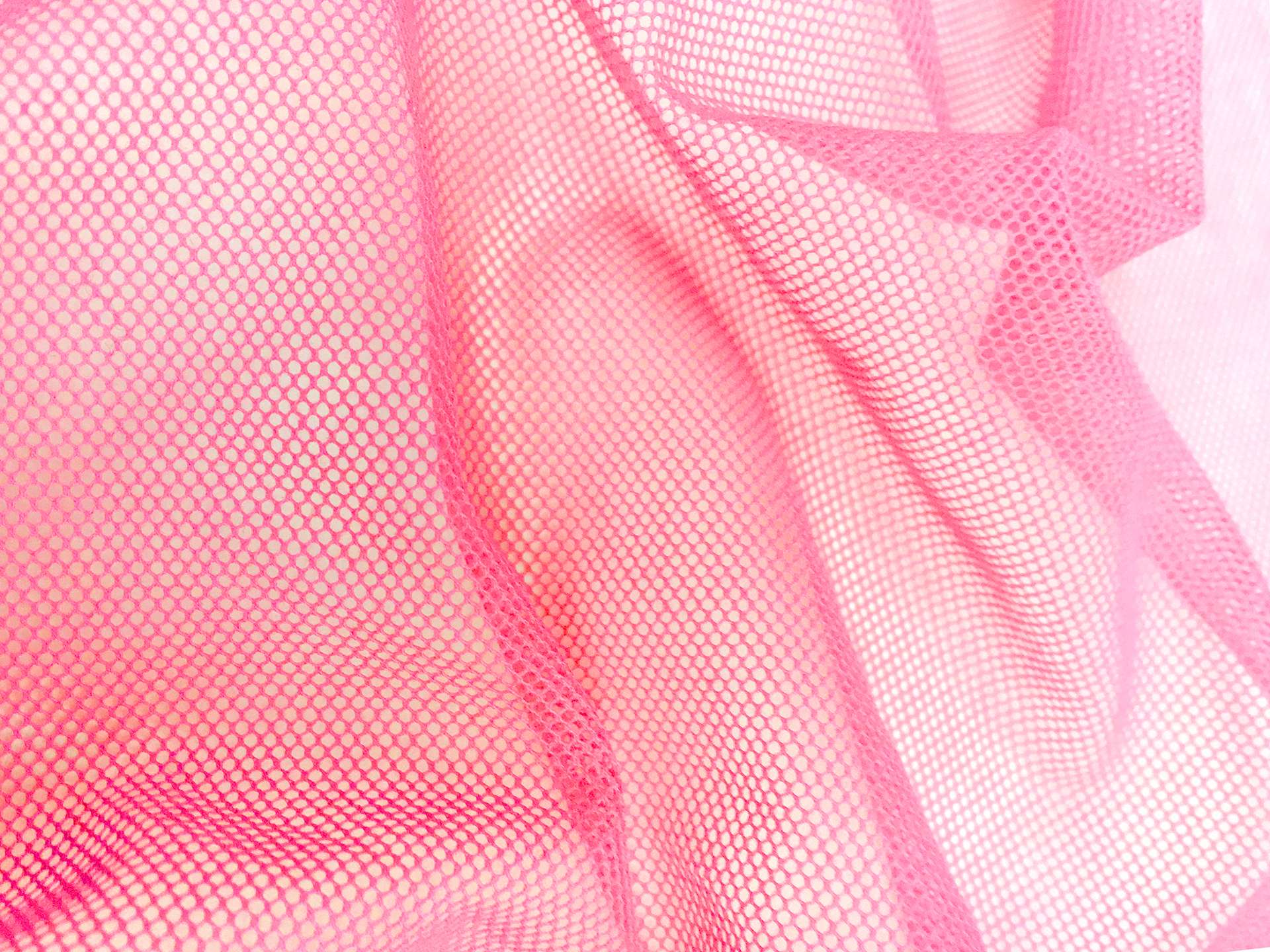 French Cotton Bobbinet in Flamingo