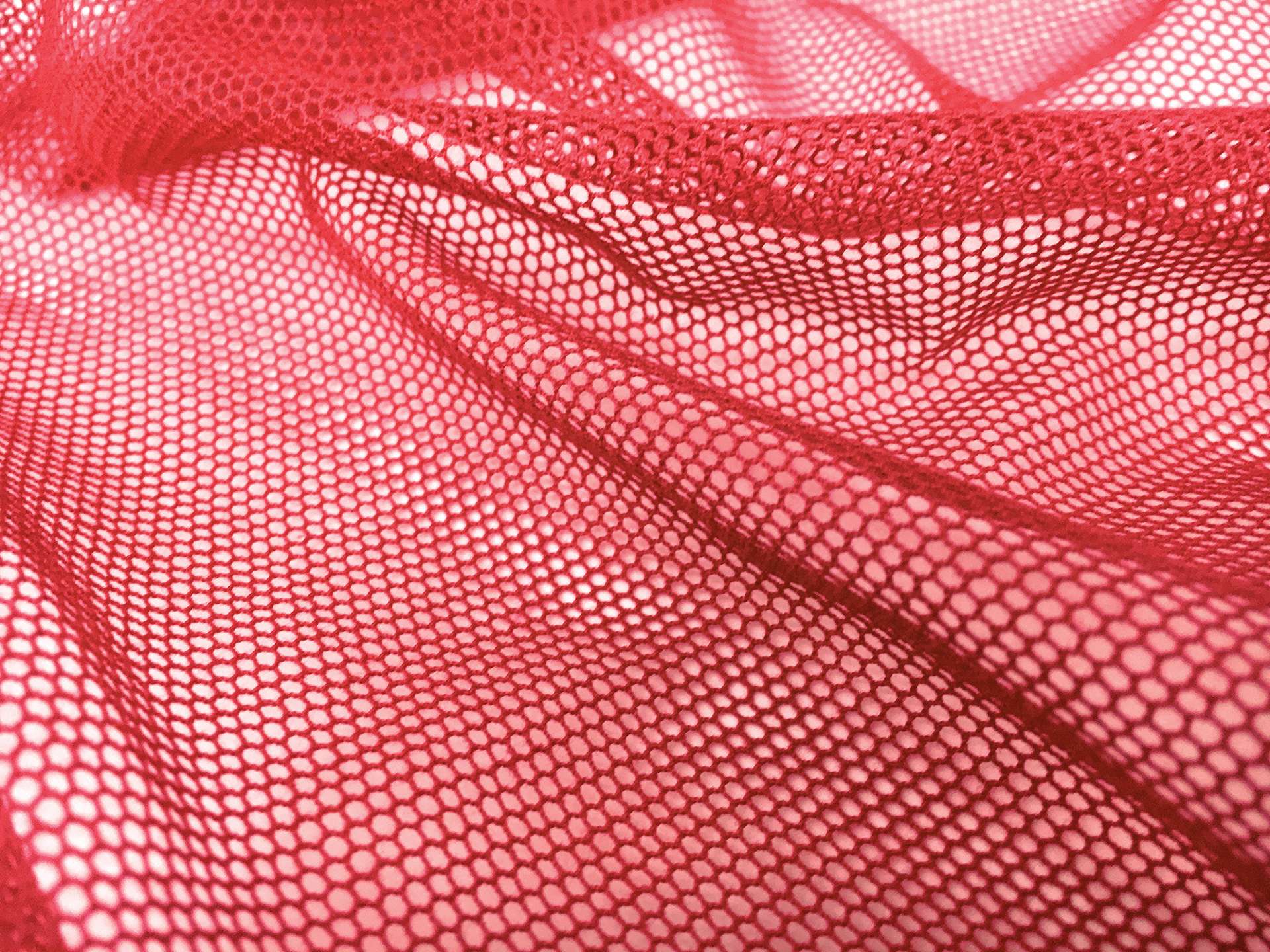 English Cotton Bobbinet in Scarlet