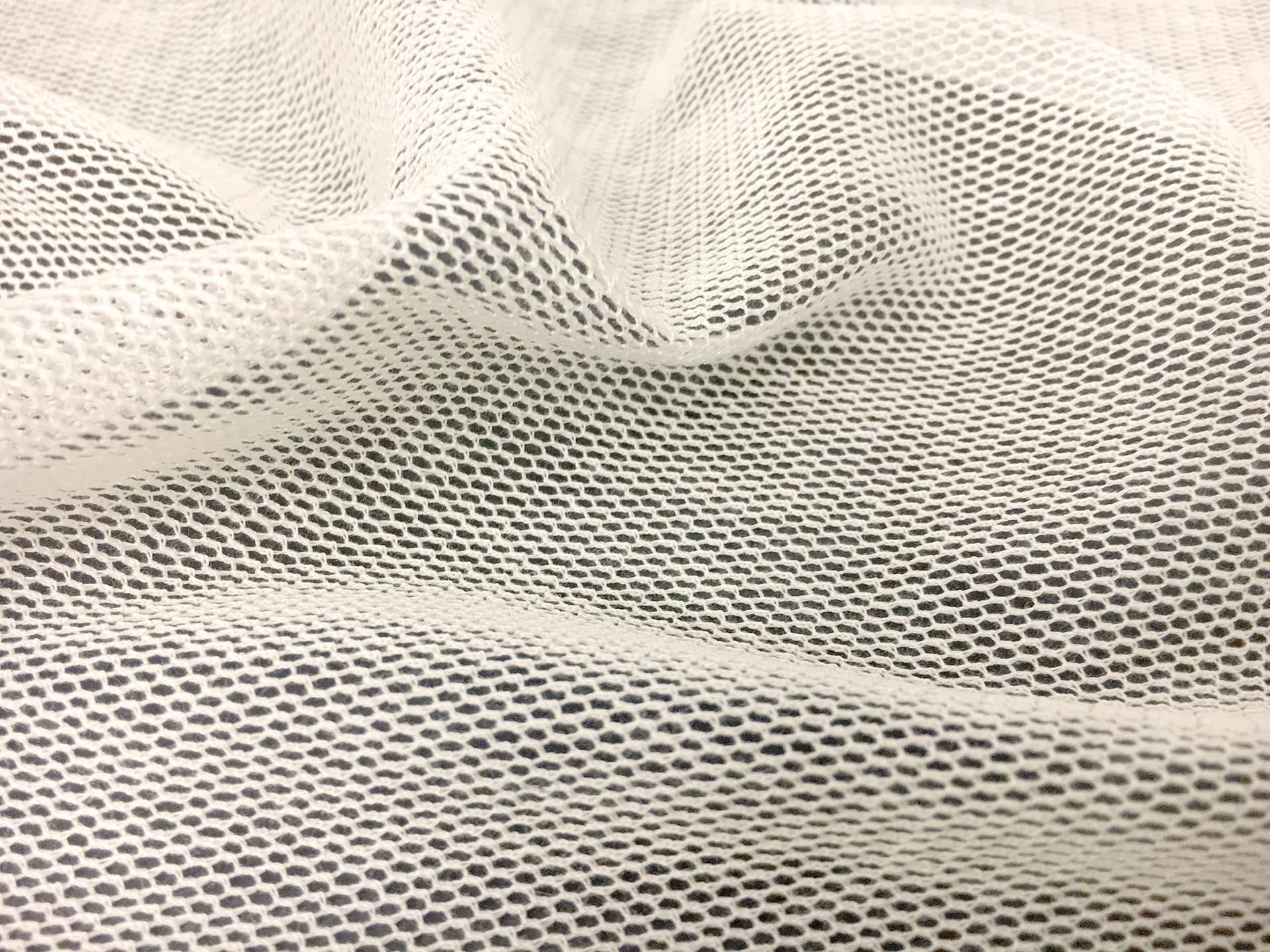 English Stretch Cotton Bobbinet in Ivory