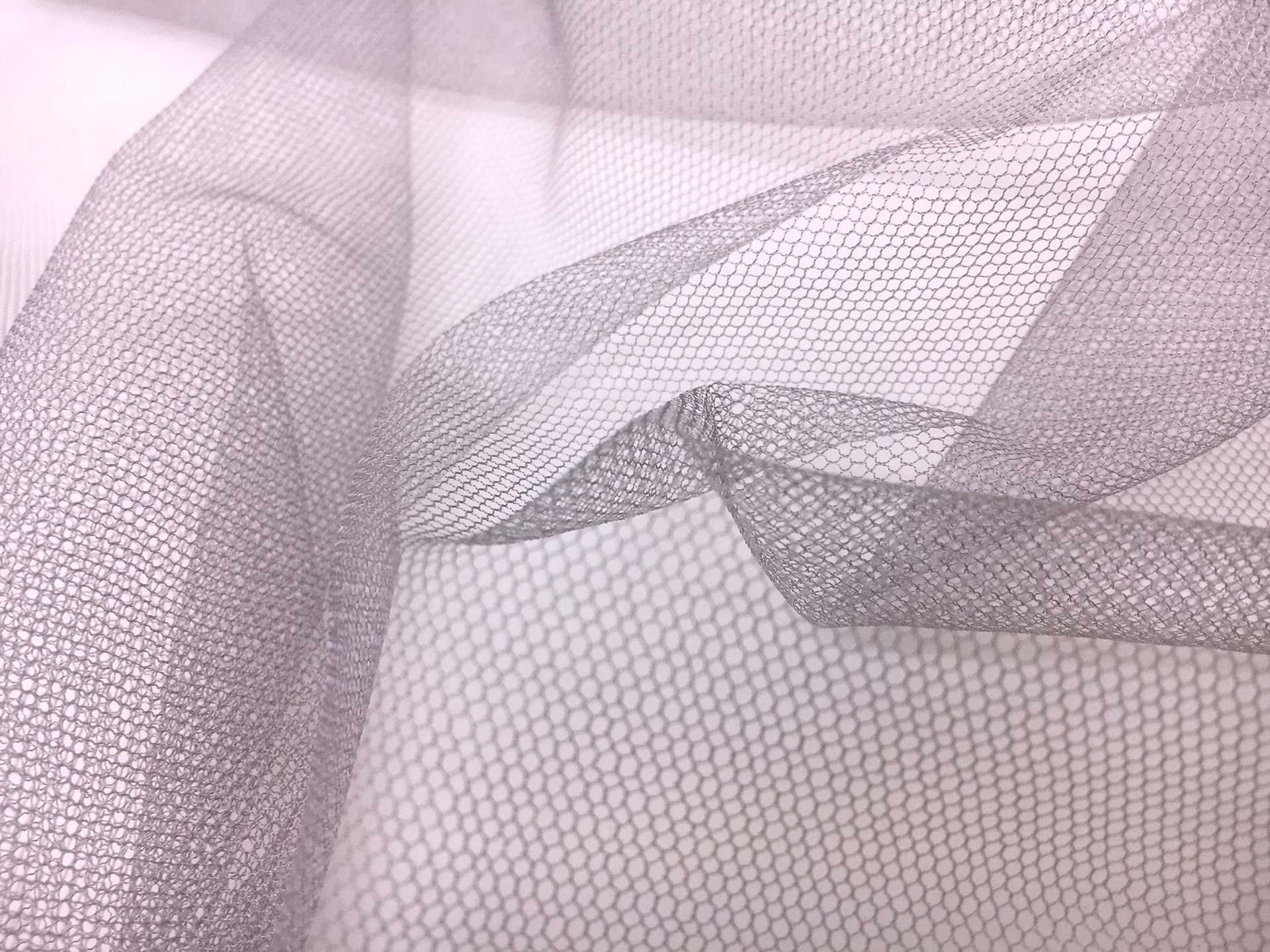 Swiss Silk Blend Illusion in Ash Grey