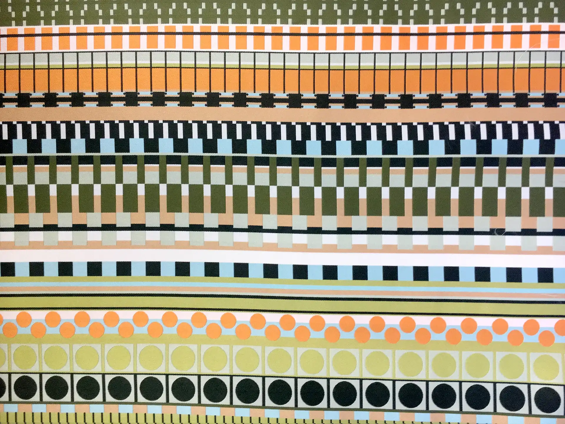 Double Face Jacquard Twill with Geometric Patterns