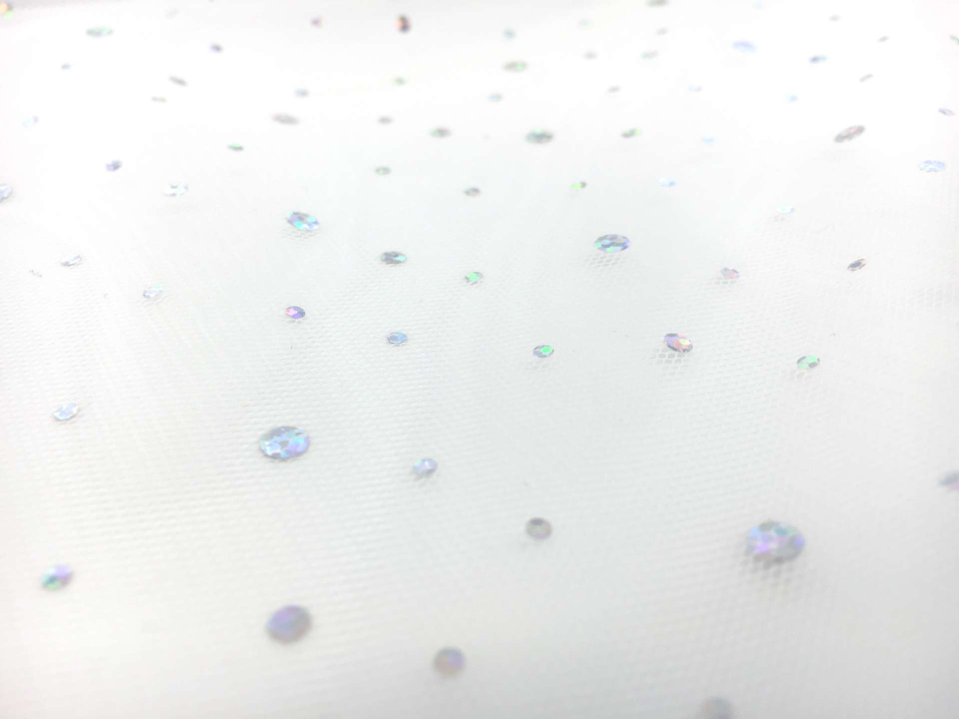 Hologram Tulle in Pure White 