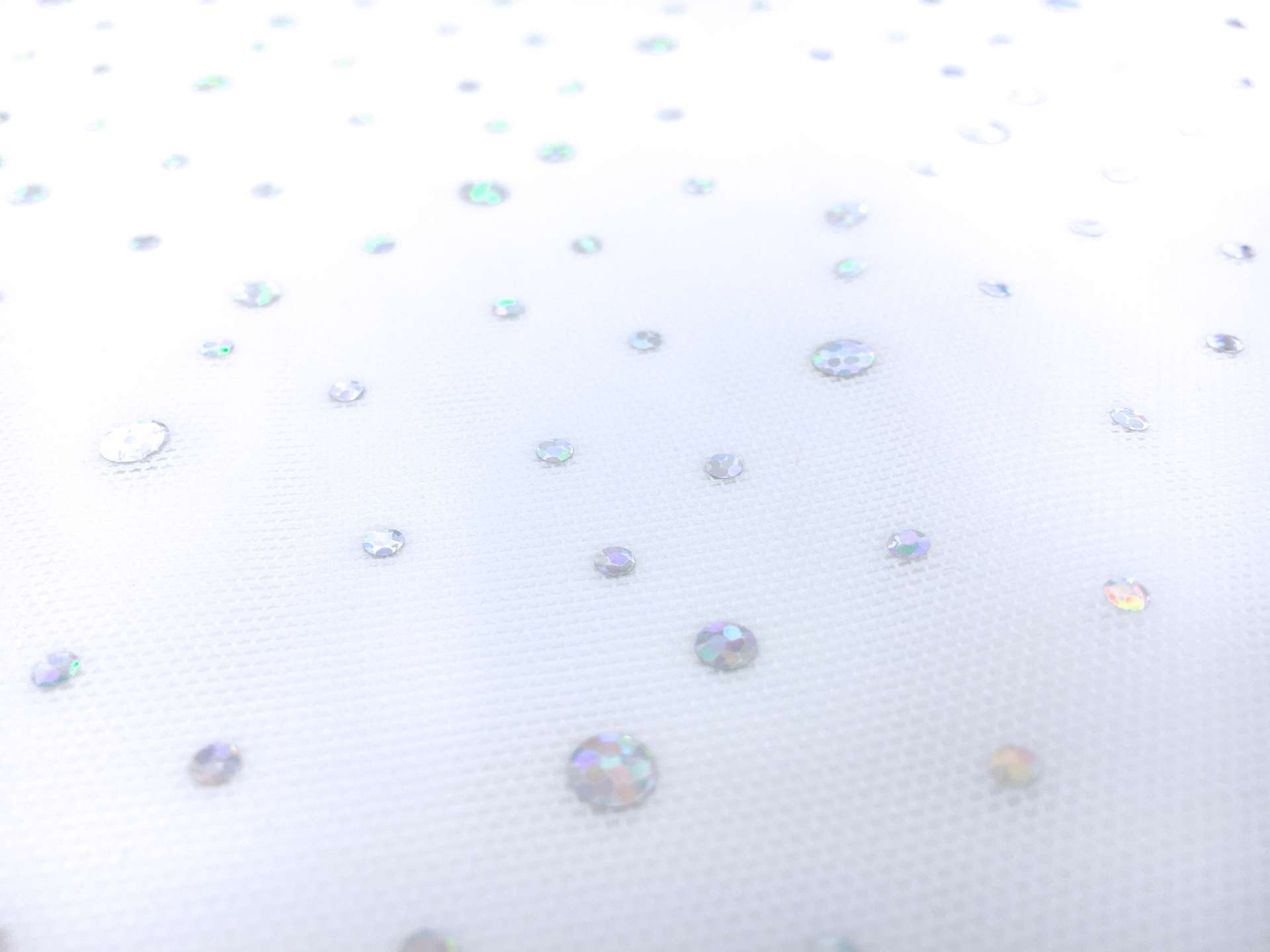 Hologram Tulle in Pure White (Dye Lot B)