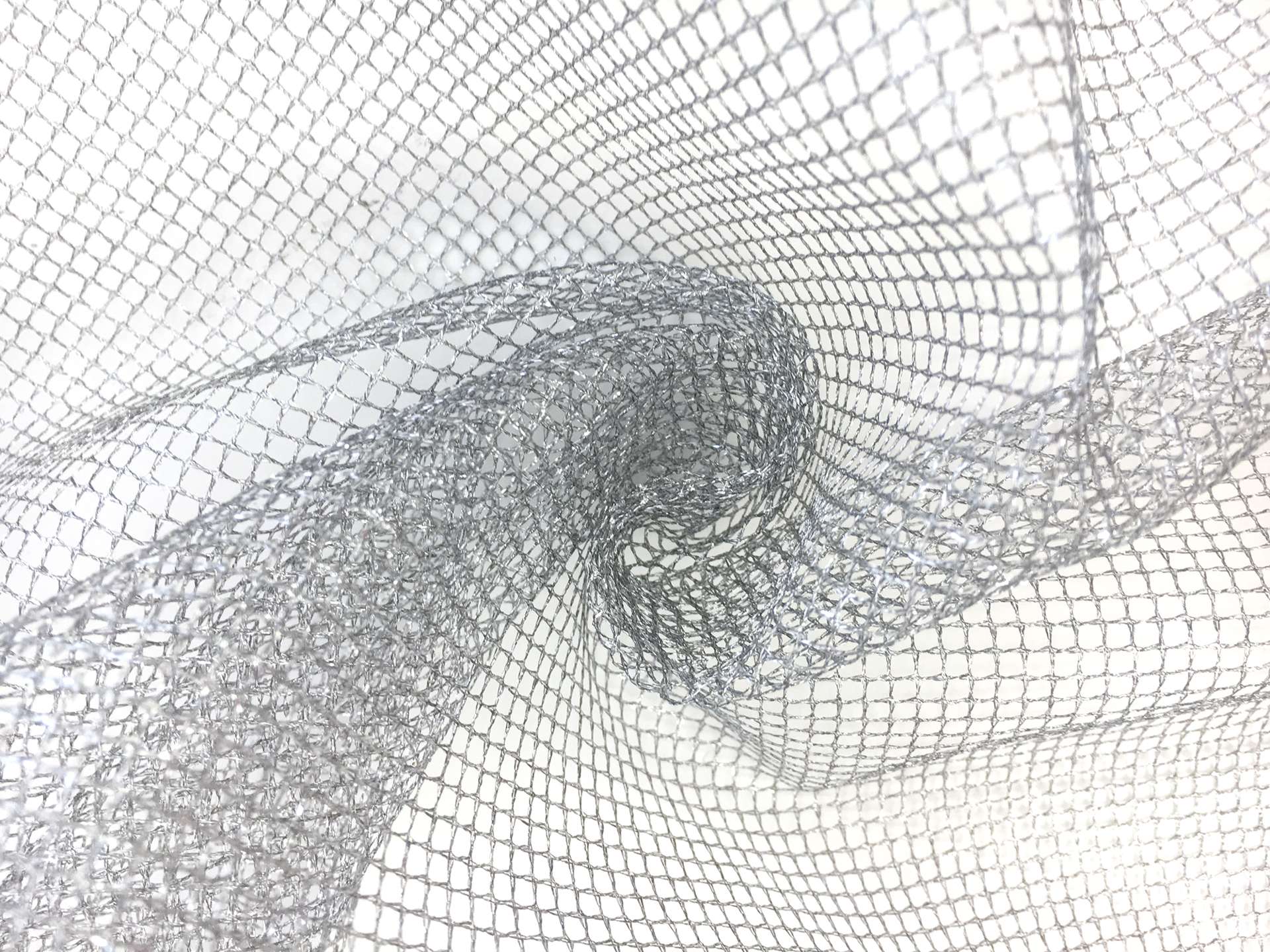 Metallic Fishnet in Silver