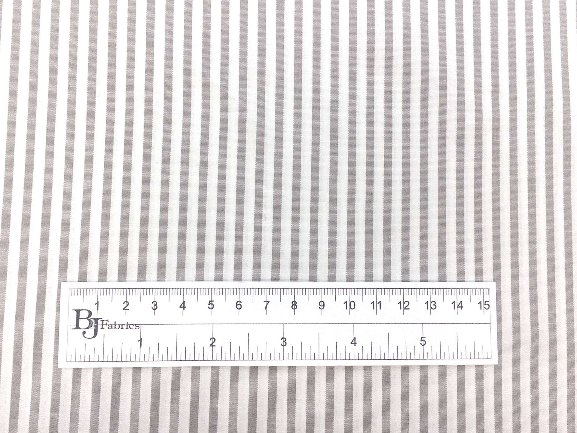 Cotton Shirting with Dove Grey Stripe