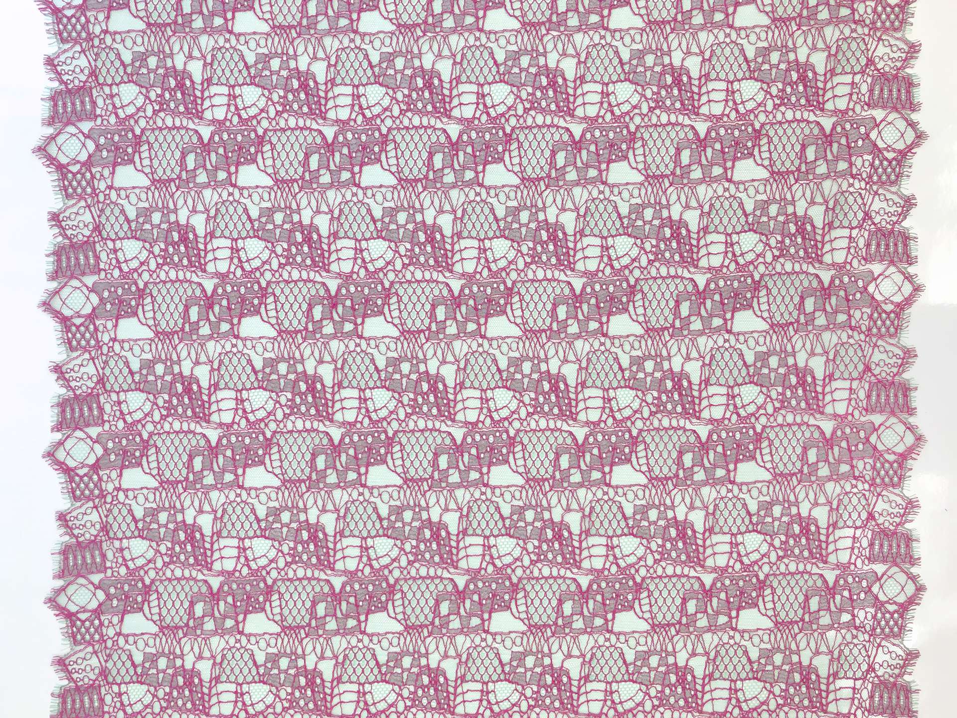 Corded Metallic Chantilly Lace with Abstract Pattern