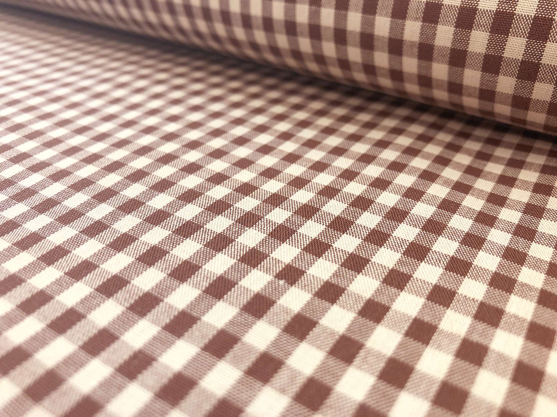 Japanese 1/8" Cotton Gingham in Brown