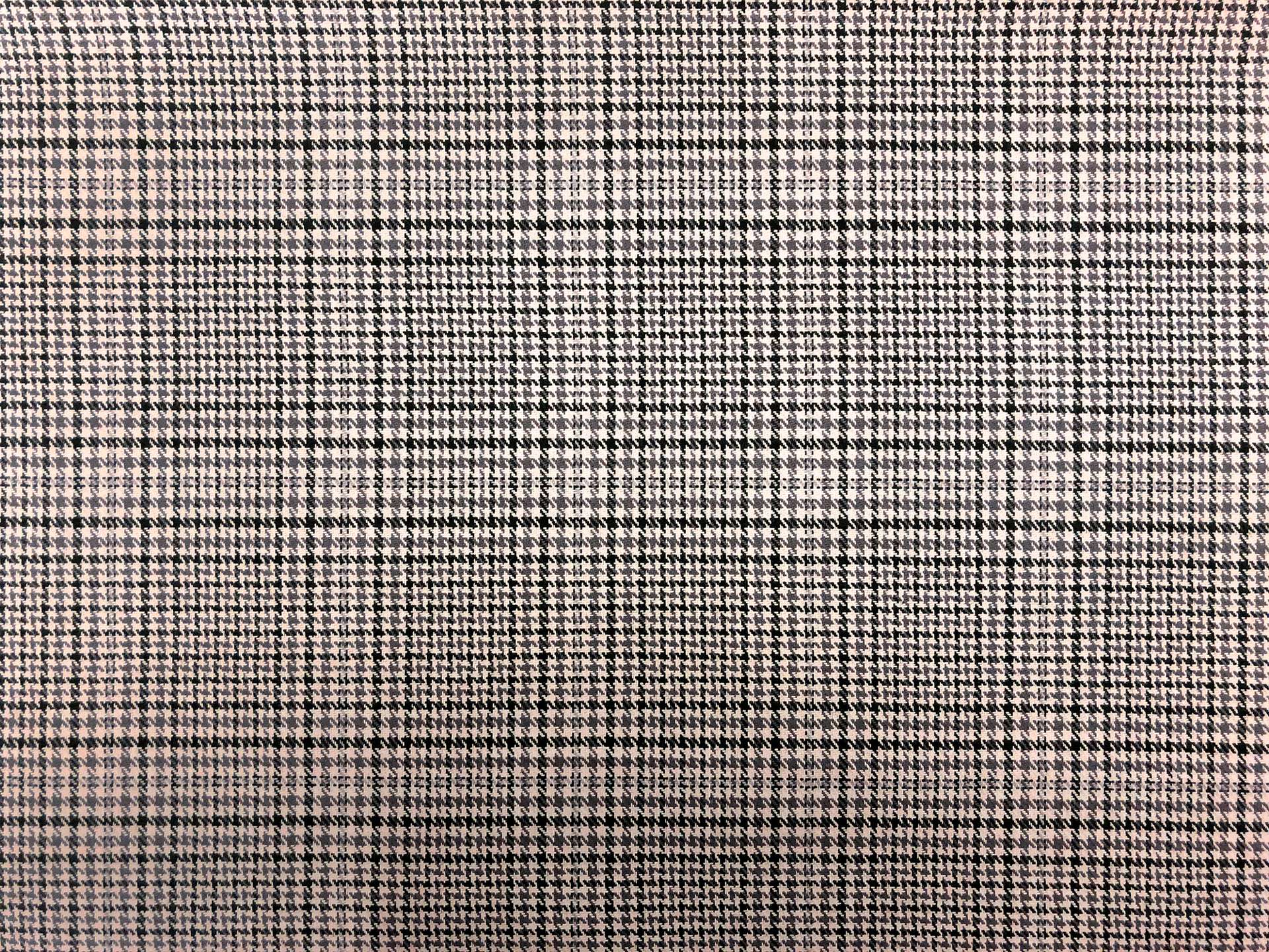 Cotton Upholstery Houndstooth Plaid in Gunmetal