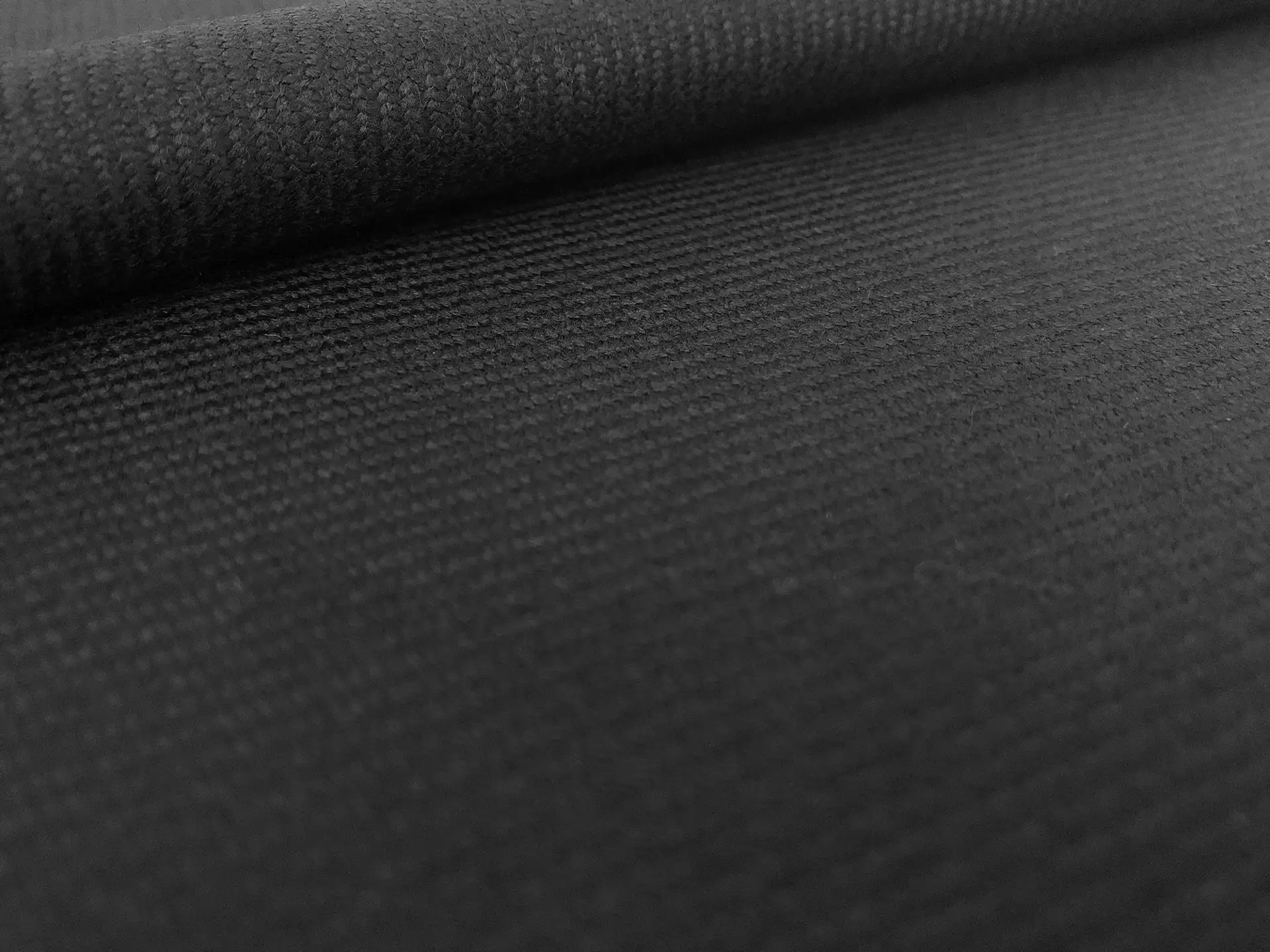 Italian Wool Twill Flannel Jacketing in Nero