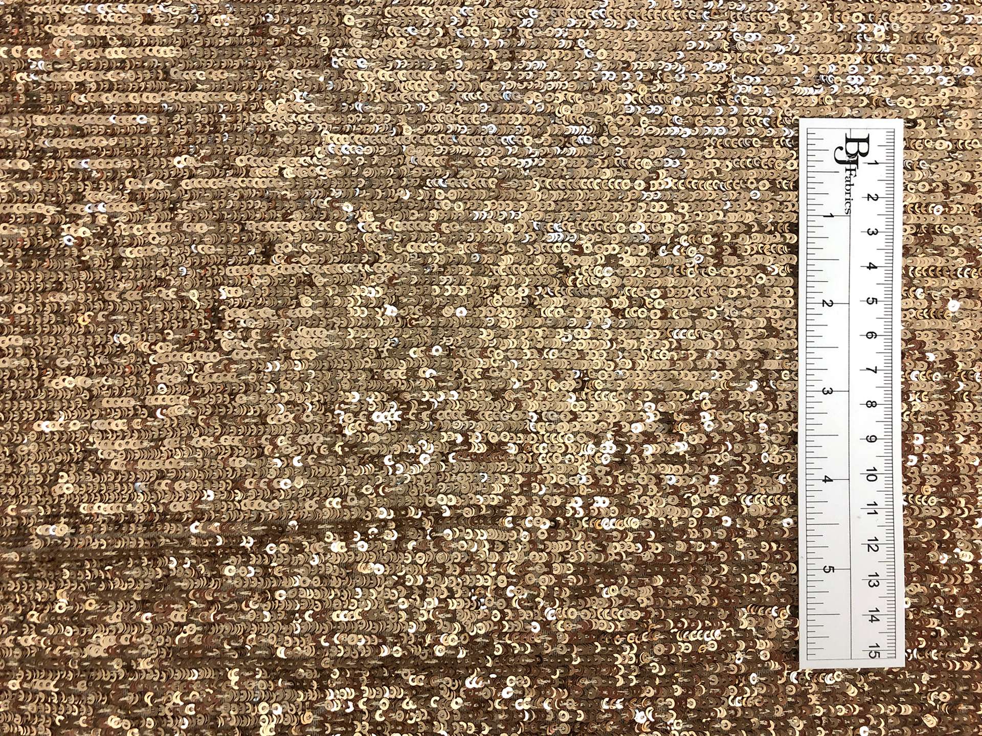 Mini Sequins on Stretch Tulle in Gold