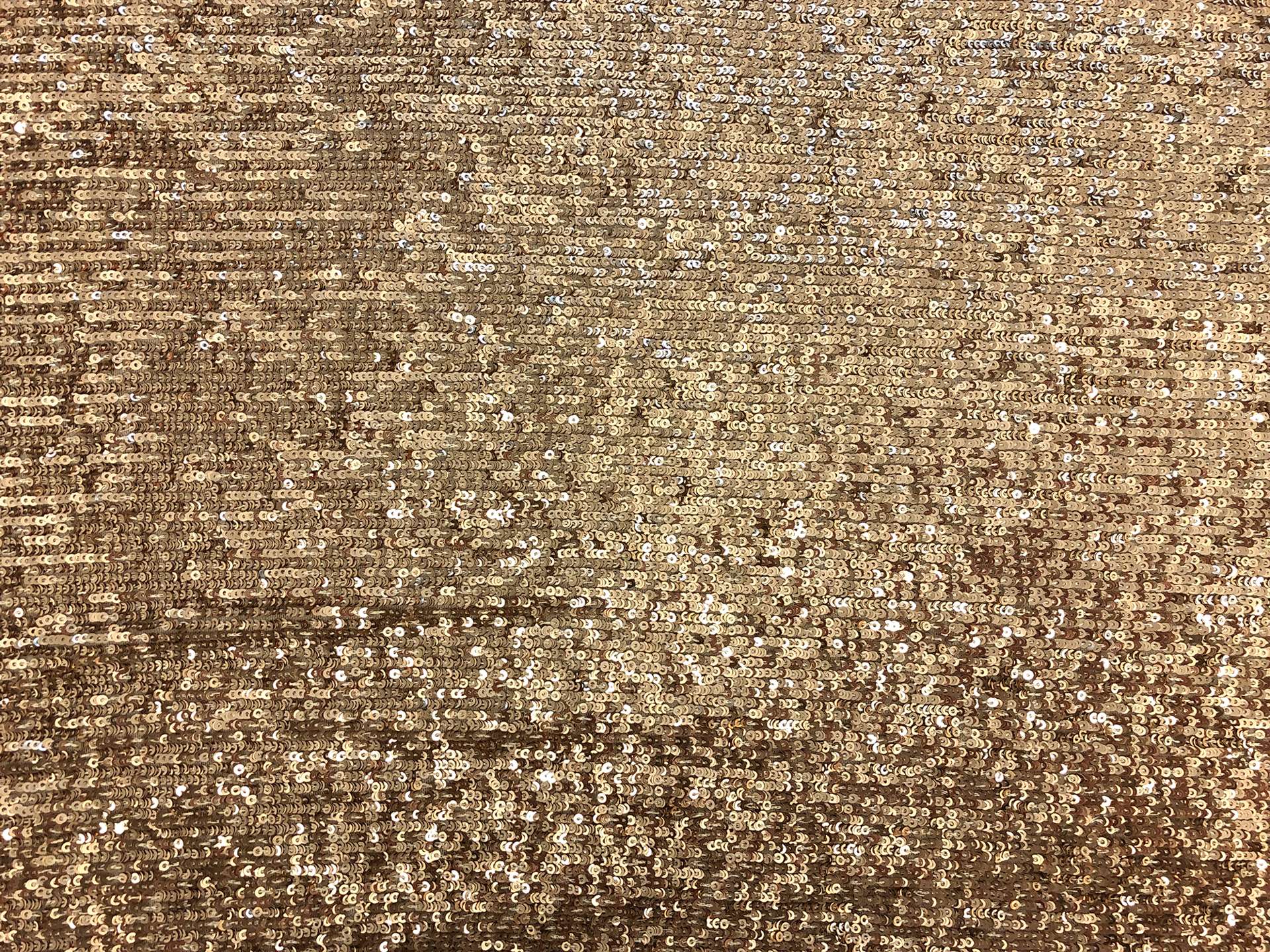 Mini Sequins on Stretch Tulle in Gold