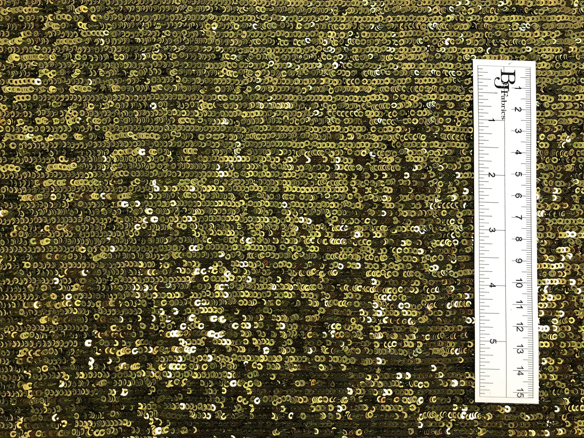 Mini Sequins on Stretch Tulle in Olive