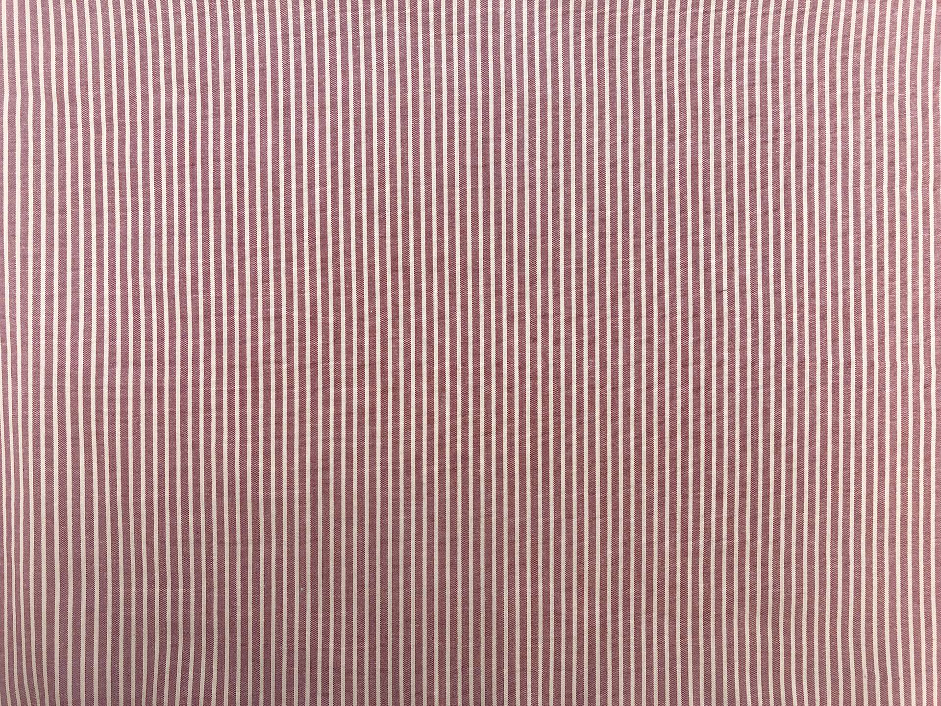Japanese Cotton Yarn Dye Stripe in Wine