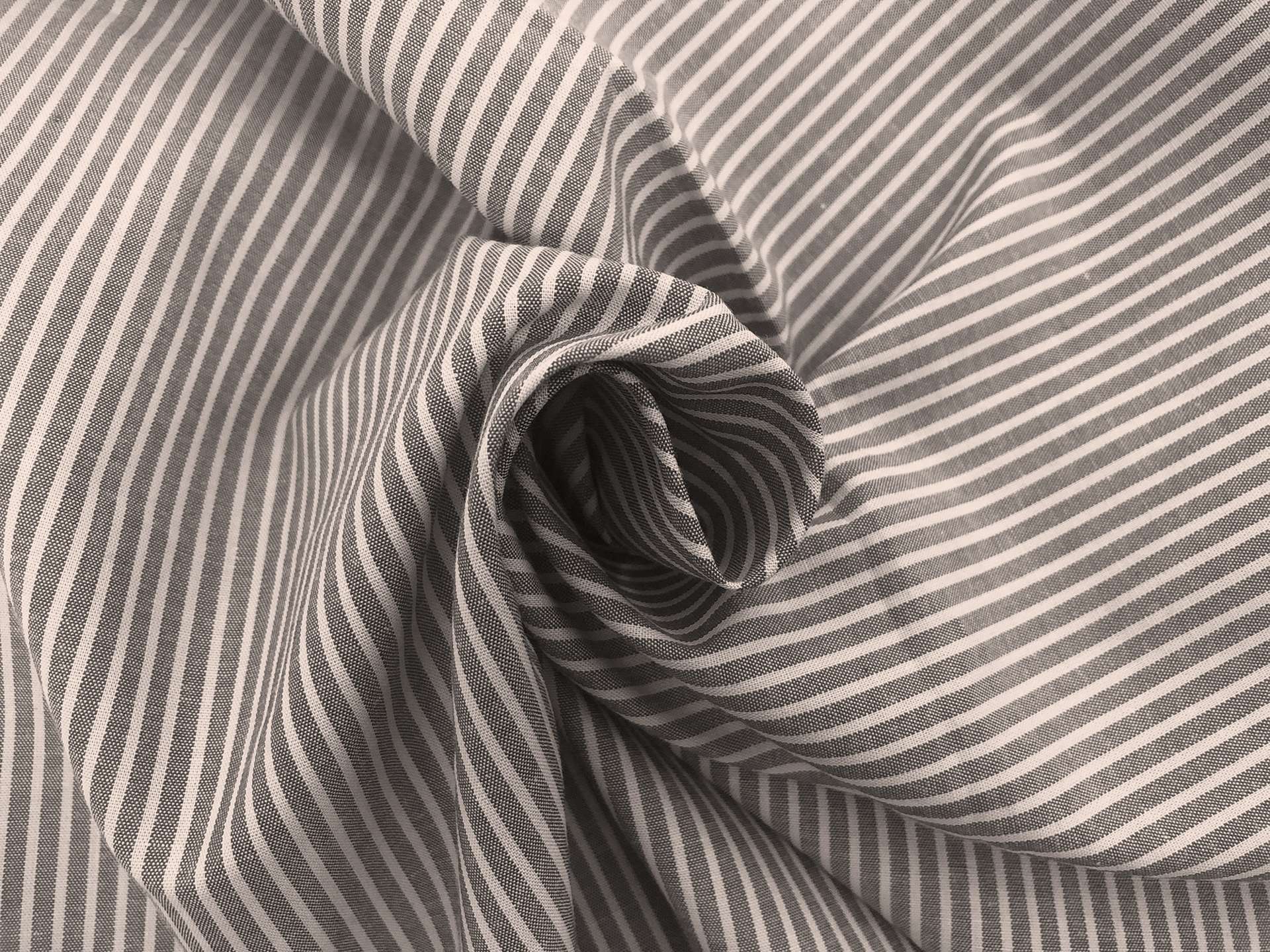 Japanese Cotton Yarn Dye Stripe in Black