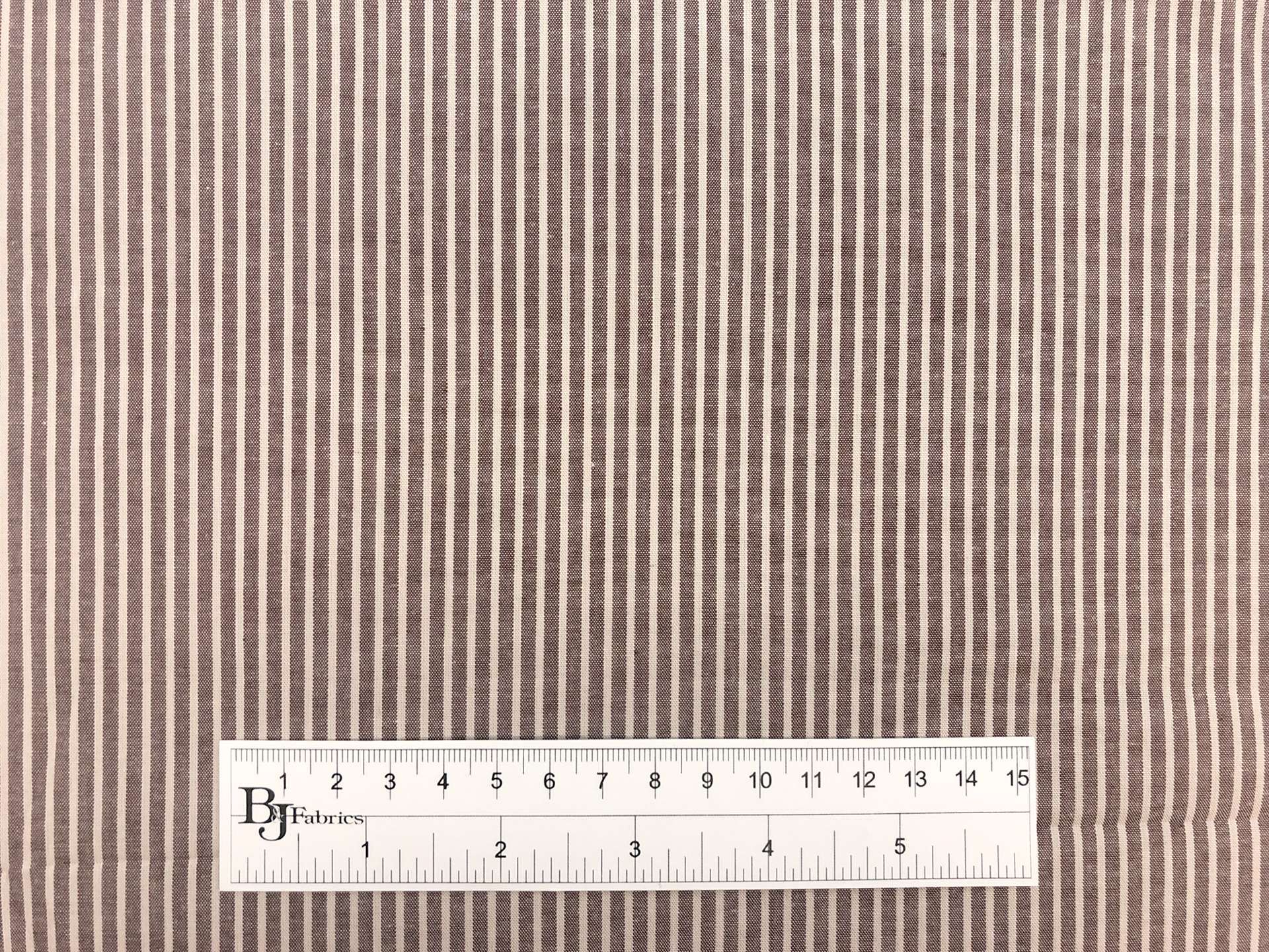 Japanese Cotton Yarn Dye Stripe in Brown