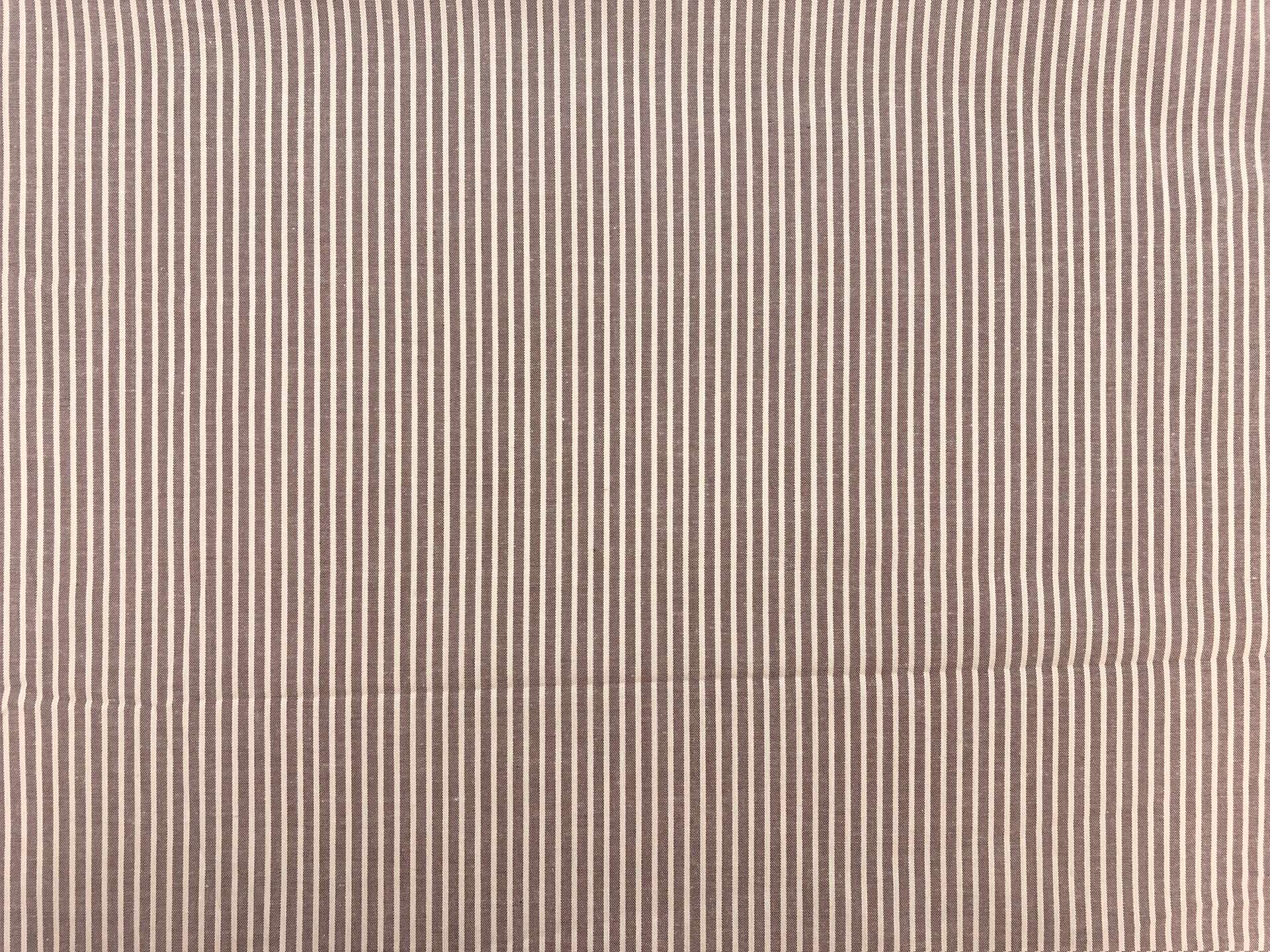 Japanese Cotton Yarn Dye Stripe in Brown