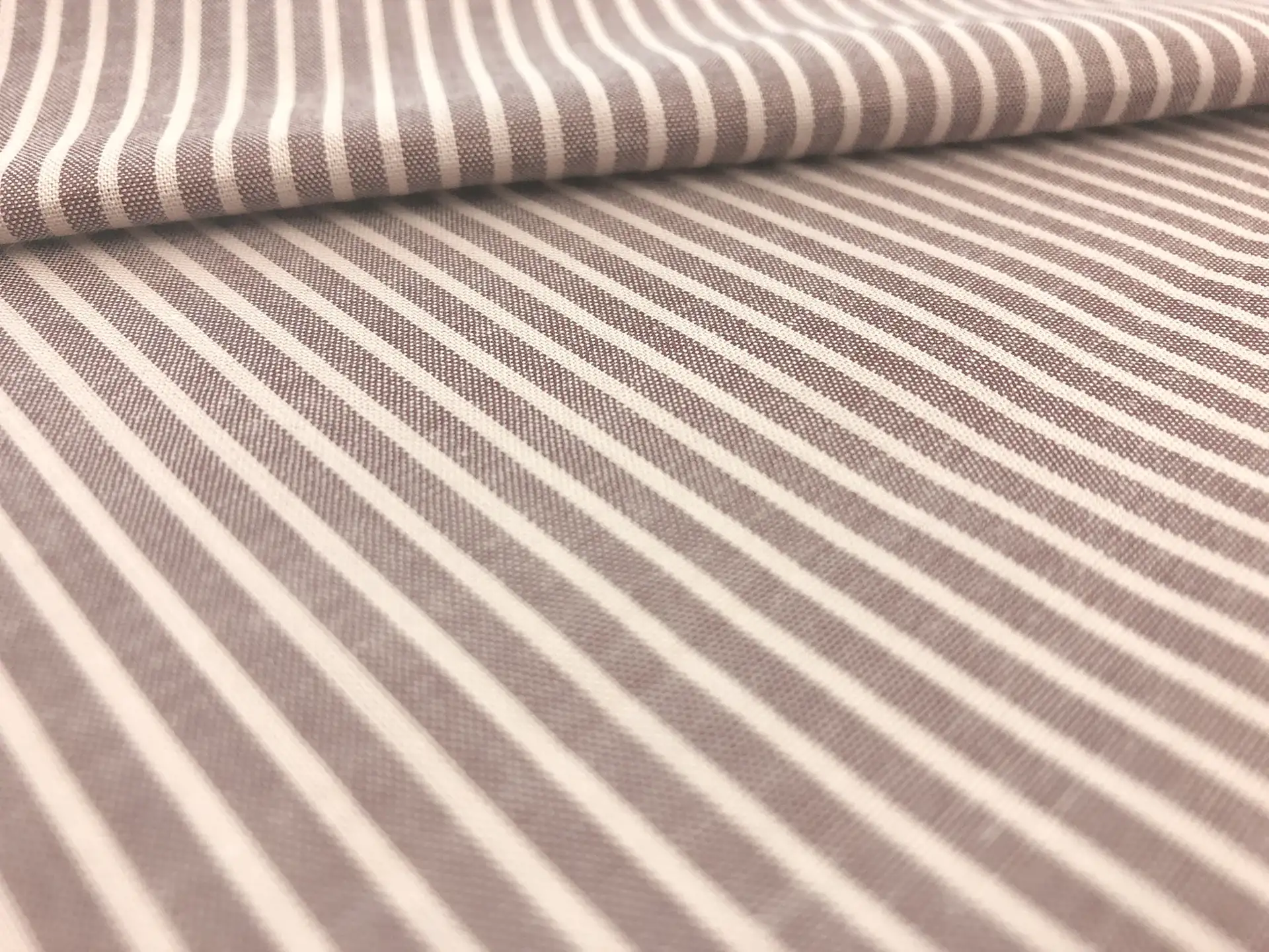 Japanese Cotton Yarn Dye Stripe in Brown