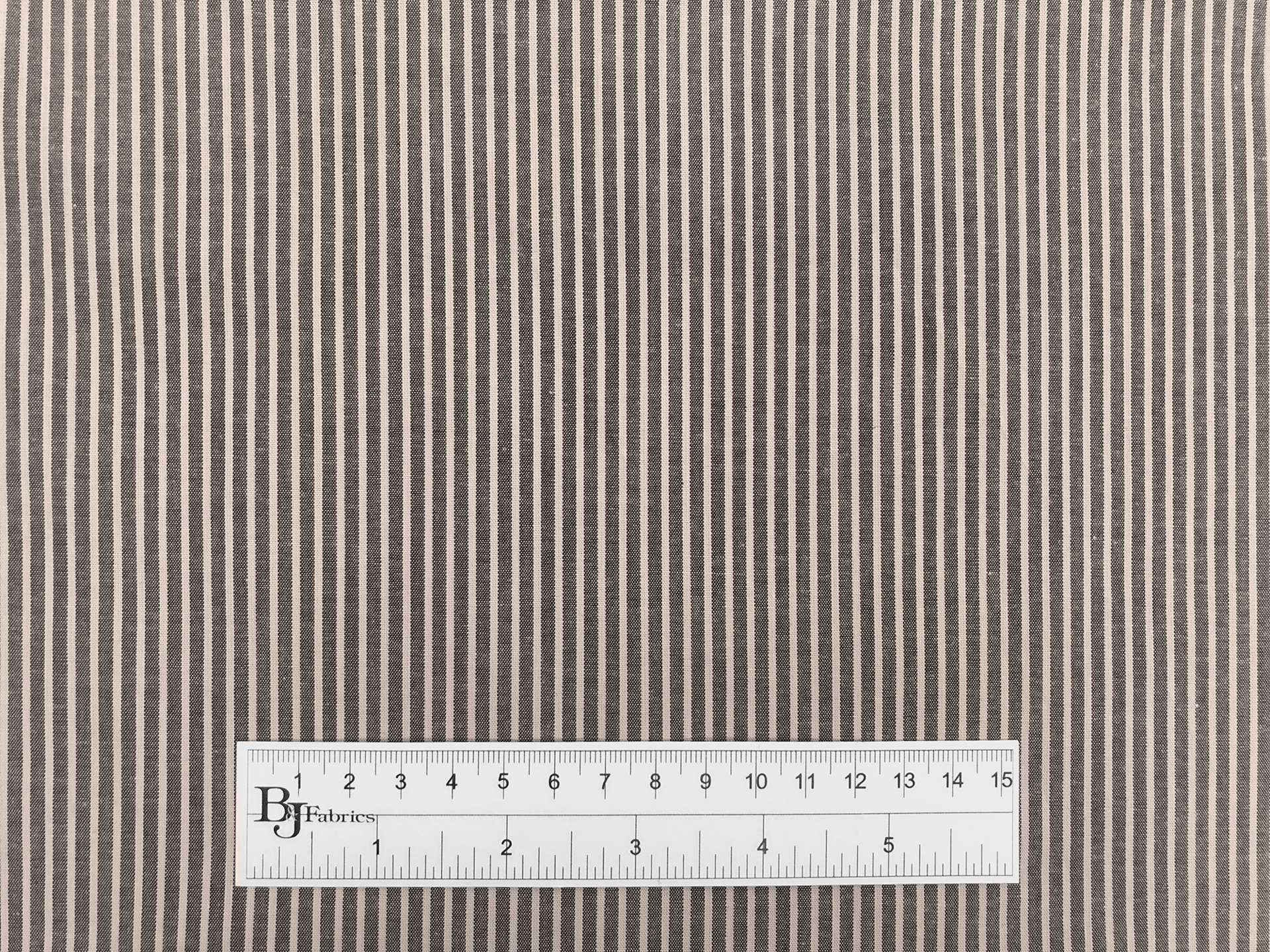 Japanese Cotton Yarn Dye Stripe in Black