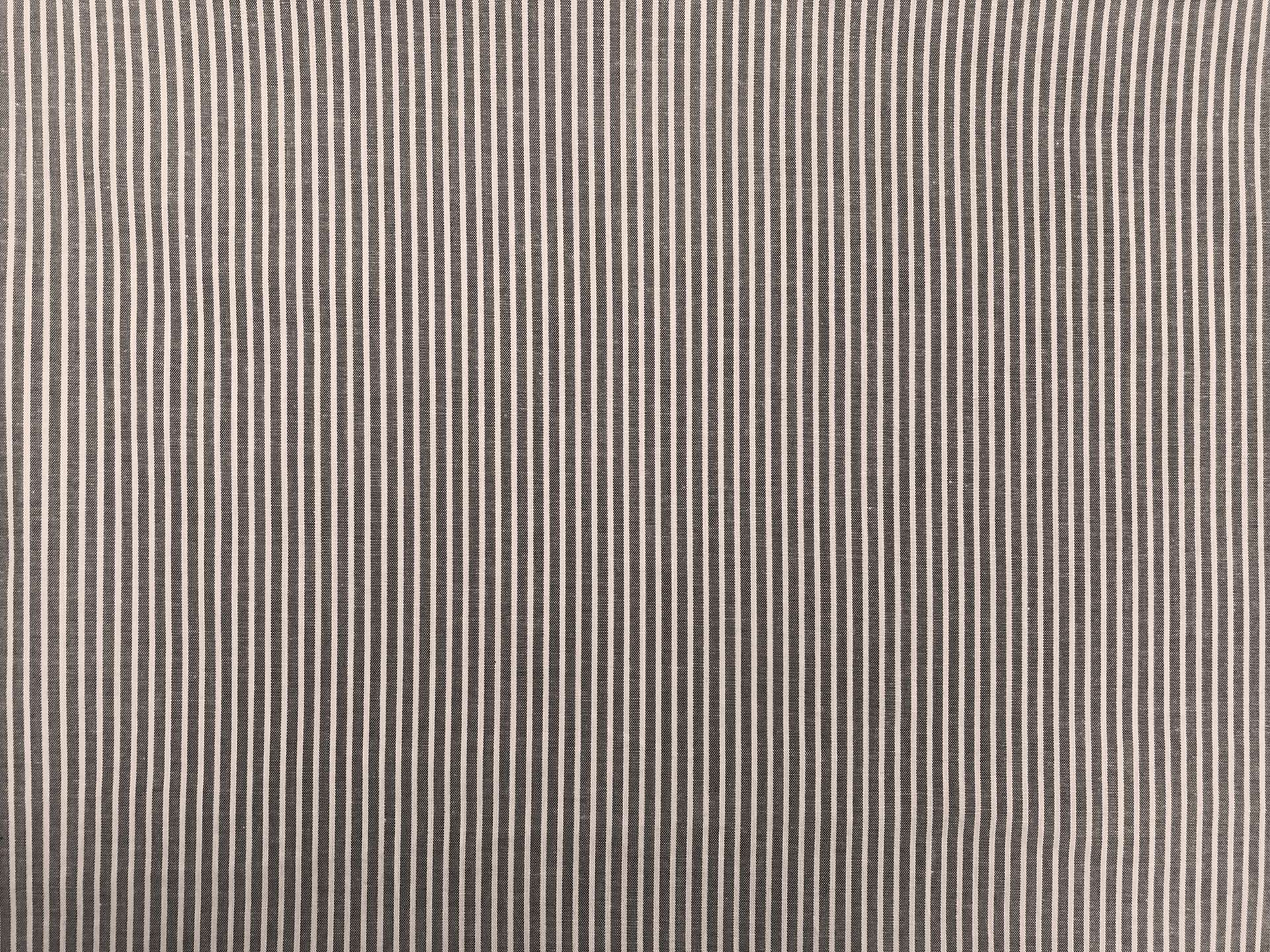 Japanese Cotton Yarn Dye Stripe in Black