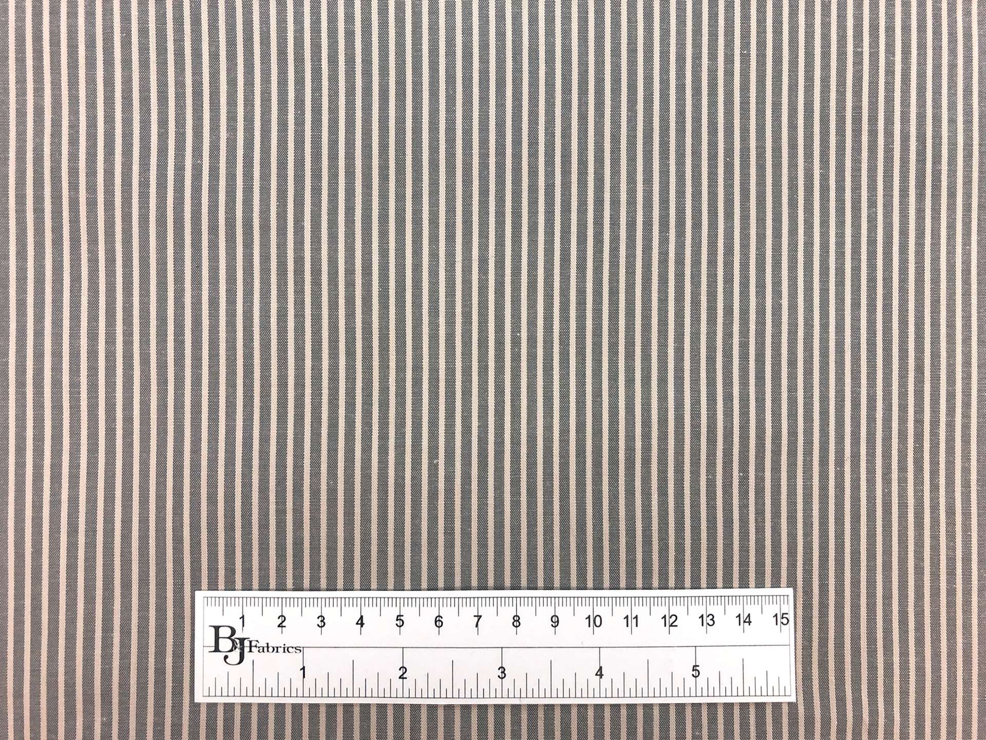 Japanese Cotton Yarn Dye Stripe in Grey