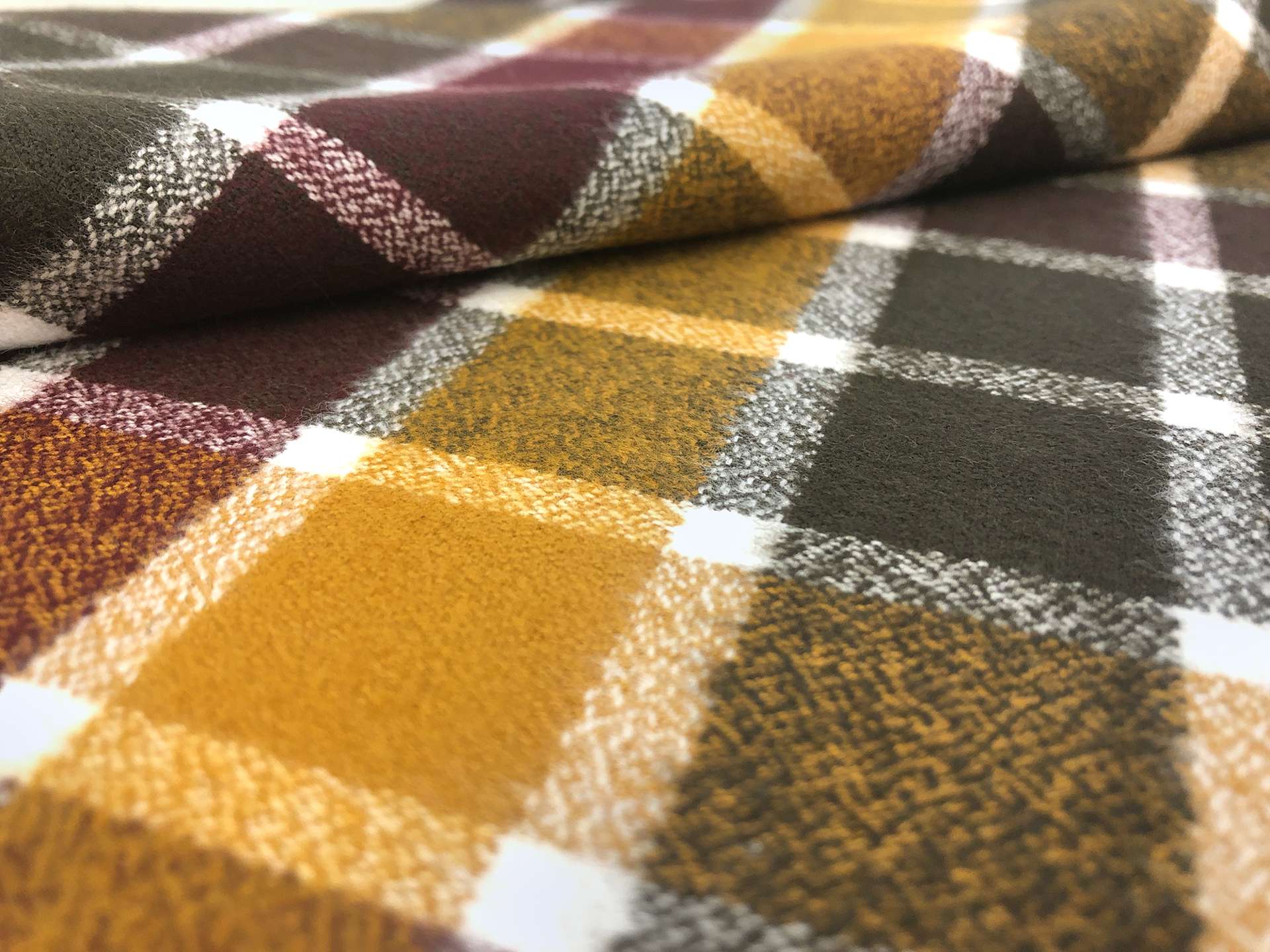Cotton Flannel Plaid In Cider Wine