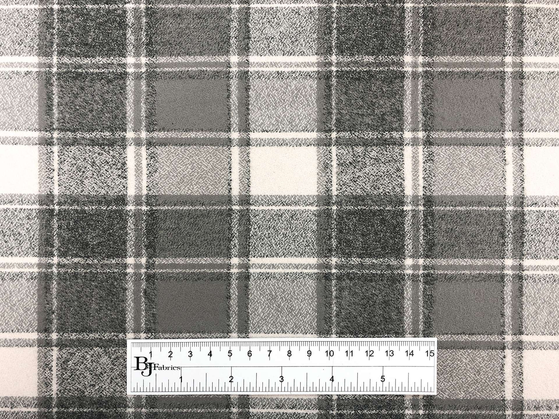 Cotton Flannel Plaid in Iron Grey