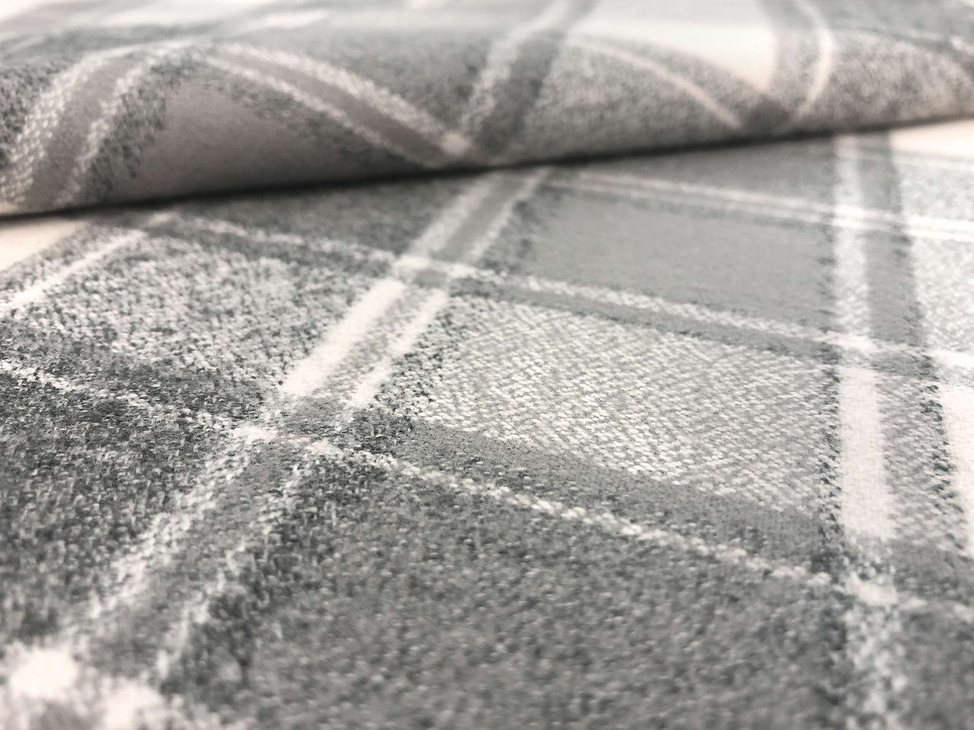Cotton Flannel Plaid in Iron Grey