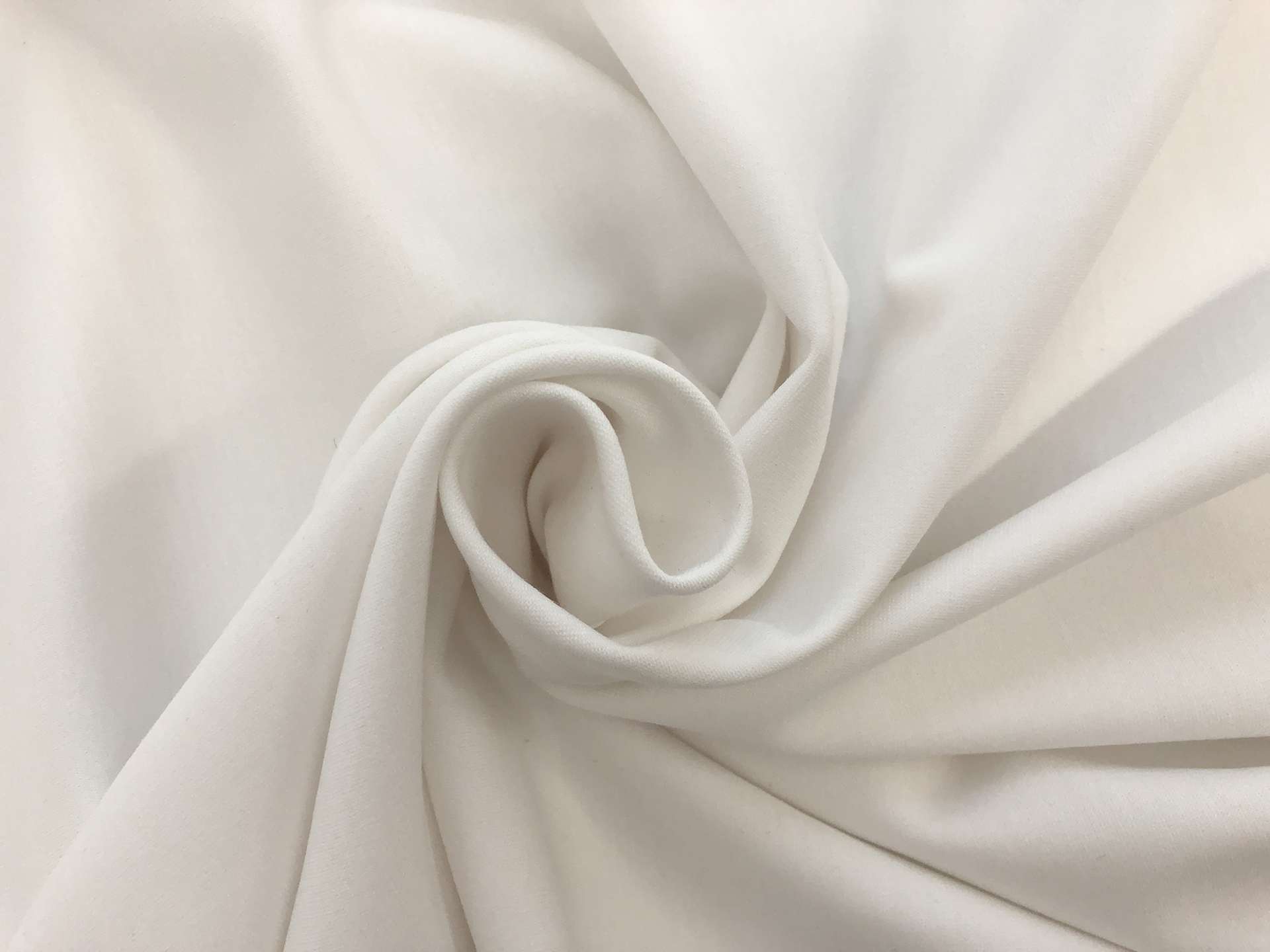 Lightweight Rayon Blend Ponte Knit in White