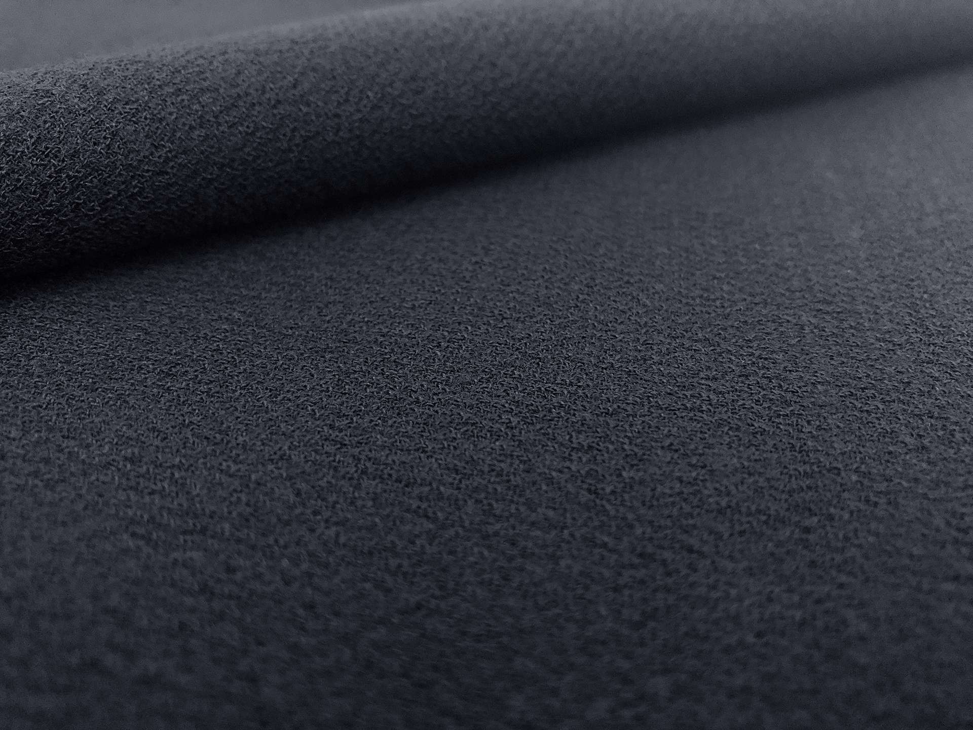 Stretch Wool Double Crepe in Medium Navy